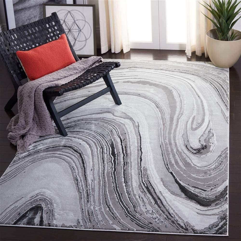 image:imageSAFAVIEH Area Rug 8x10 Craft Collection Large Blue amp Grey Modern Abstract Design NonShedding amp Easy Cleaning Ideal for Living Room Bedroom Office Dining Space CFT845MLight GreyGrey