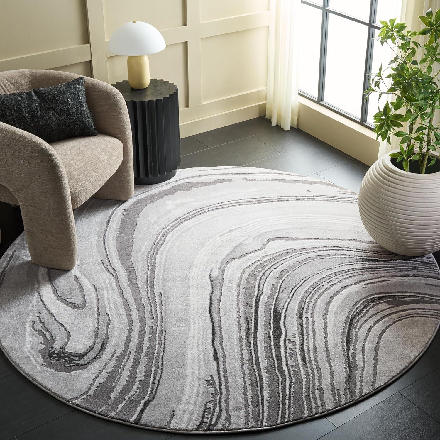 image:imageSAFAVIEH Area Rug 8x10 Craft Collection Large Blue amp Grey Modern Abstract Design NonShedding amp Easy Cleaning Ideal for Living Room Bedroom Office Dining Space CFT845MLight GreyGrey