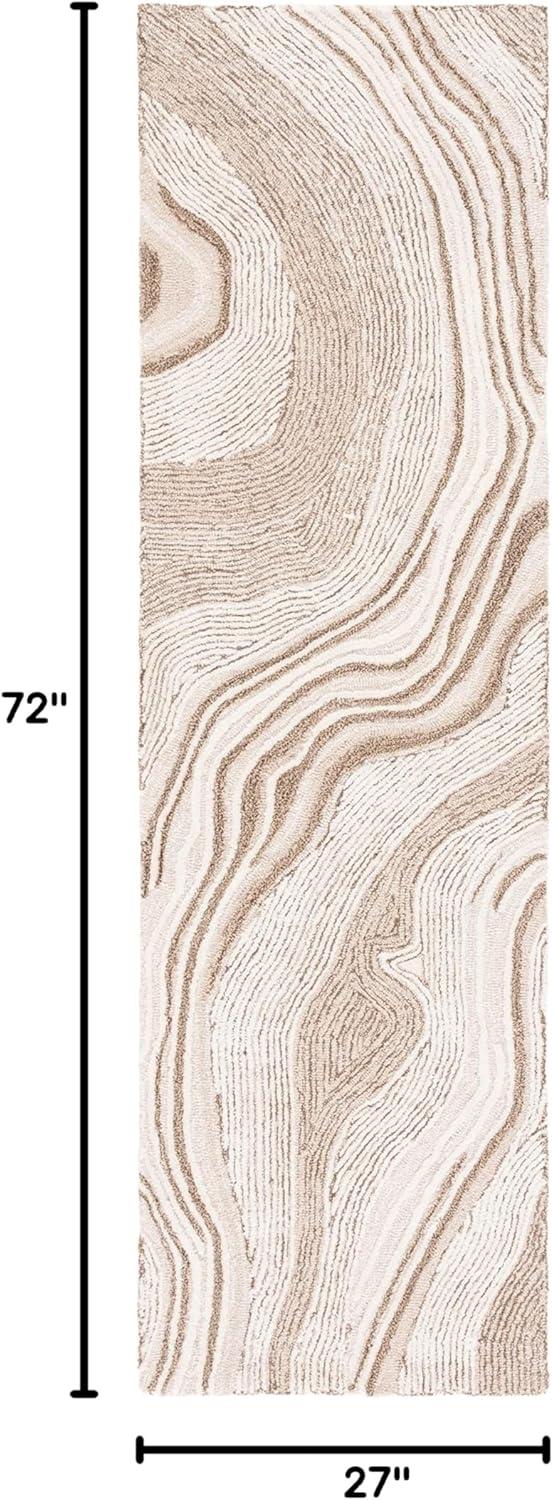 image:imageSAFAVIEH Area Rug 8x10 Fifth Avenue Collection Large Beige amp Ivory Handmade Wool MidCentury Modern Design Ideal for Living Room Bedroom Office Dining Space FTV121BBeigeIvory