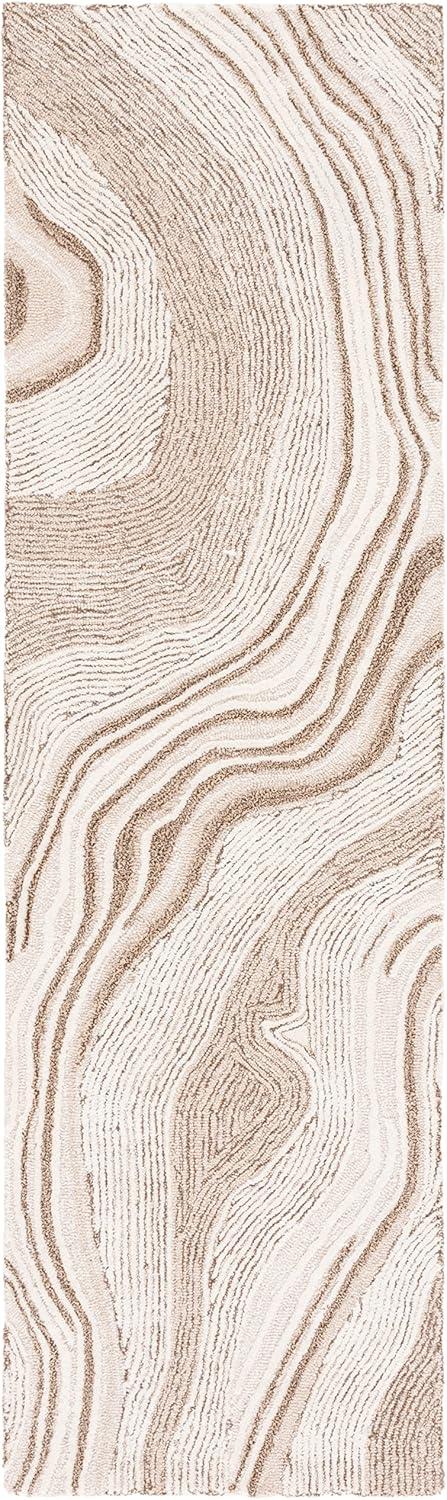 image:imageSAFAVIEH Area Rug 8x10 Fifth Avenue Collection Large Beige amp Ivory Handmade Wool MidCentury Modern Design Ideal for Living Room Bedroom Office Dining Space FTV121BBeigeIvory