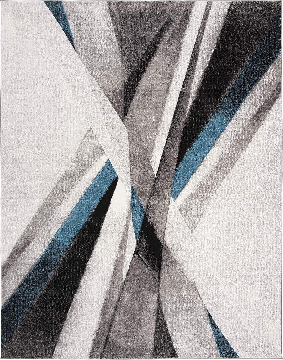 image:imageSAFAVIEH Area Rug 8x10 Hollywood Collection Large Grey amp Teal MidCentury Modern Design NonShedding amp Easy Cleaning Ideal for Living Room Bedroom Office Dining Space HLW710DGreyTeal