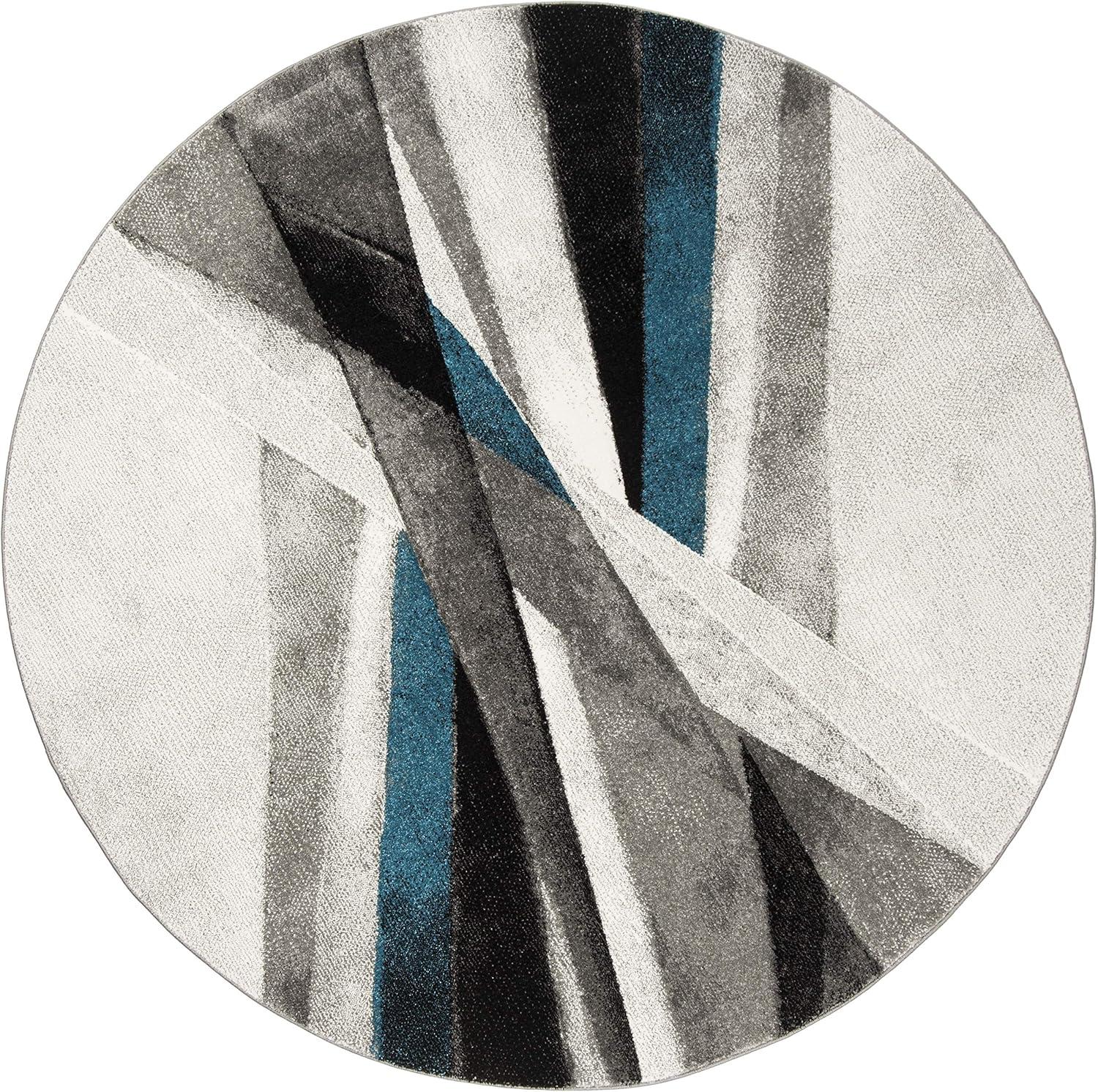 image:imageSAFAVIEH Area Rug 8x10 Hollywood Collection Large Grey amp Teal MidCentury Modern Design NonShedding amp Easy Cleaning Ideal for Living Room Bedroom Office Dining Space HLW710DGreyTeal