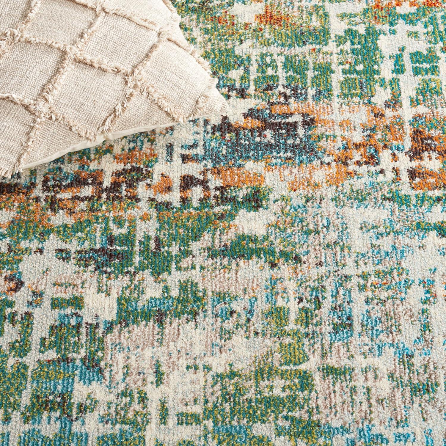 image:imageSAFAVIEH Area Rug 8x10 Madison Collection Large Blue amp Green Modern Abstract Design NonShedding amp Easy Cleaning Ideal for Living Room Bedroom Office Dining Space MAD469ASageRust
