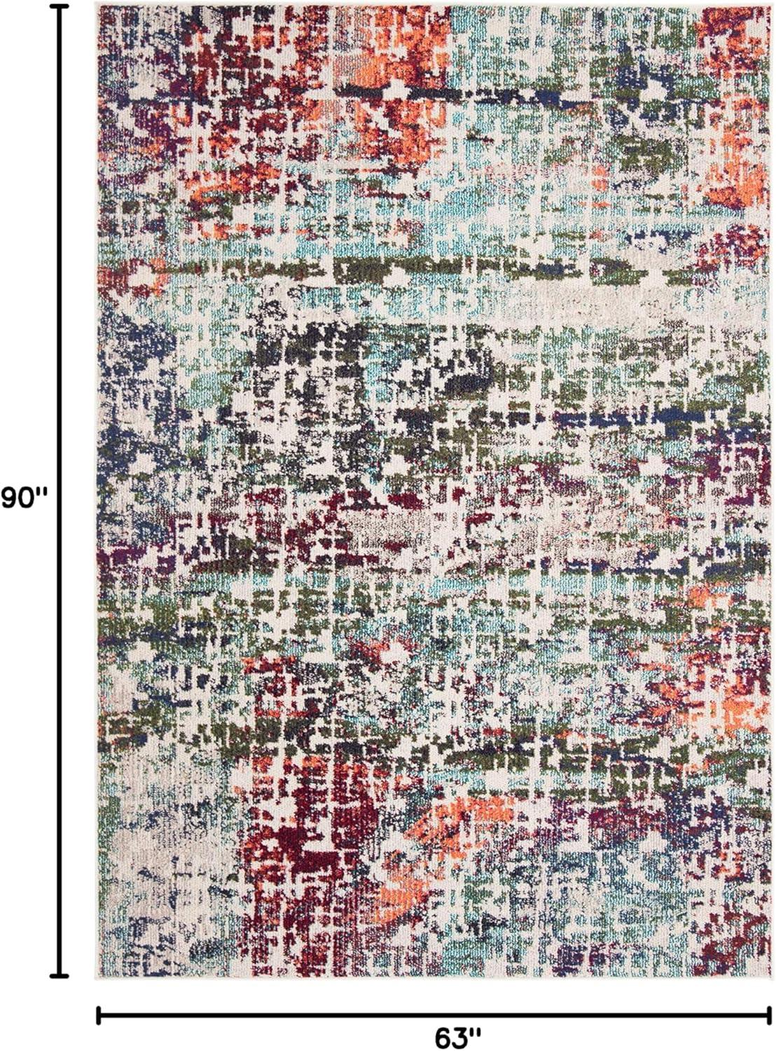 image:imageSAFAVIEH Area Rug 8x10 Madison Collection Large Blue amp Green Modern Abstract Design NonShedding amp Easy Cleaning Ideal for Living Room Bedroom Office Dining Space MAD469ABlueGreen