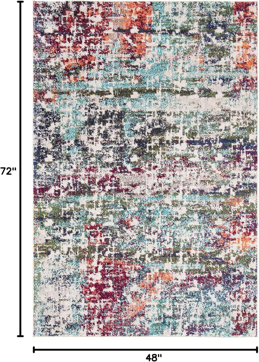 image:imageSAFAVIEH Area Rug 8x10 Madison Collection Large Blue amp Green Modern Abstract Design NonShedding amp Easy Cleaning Ideal for Living Room Bedroom Office Dining Space MAD469ABlueGreen