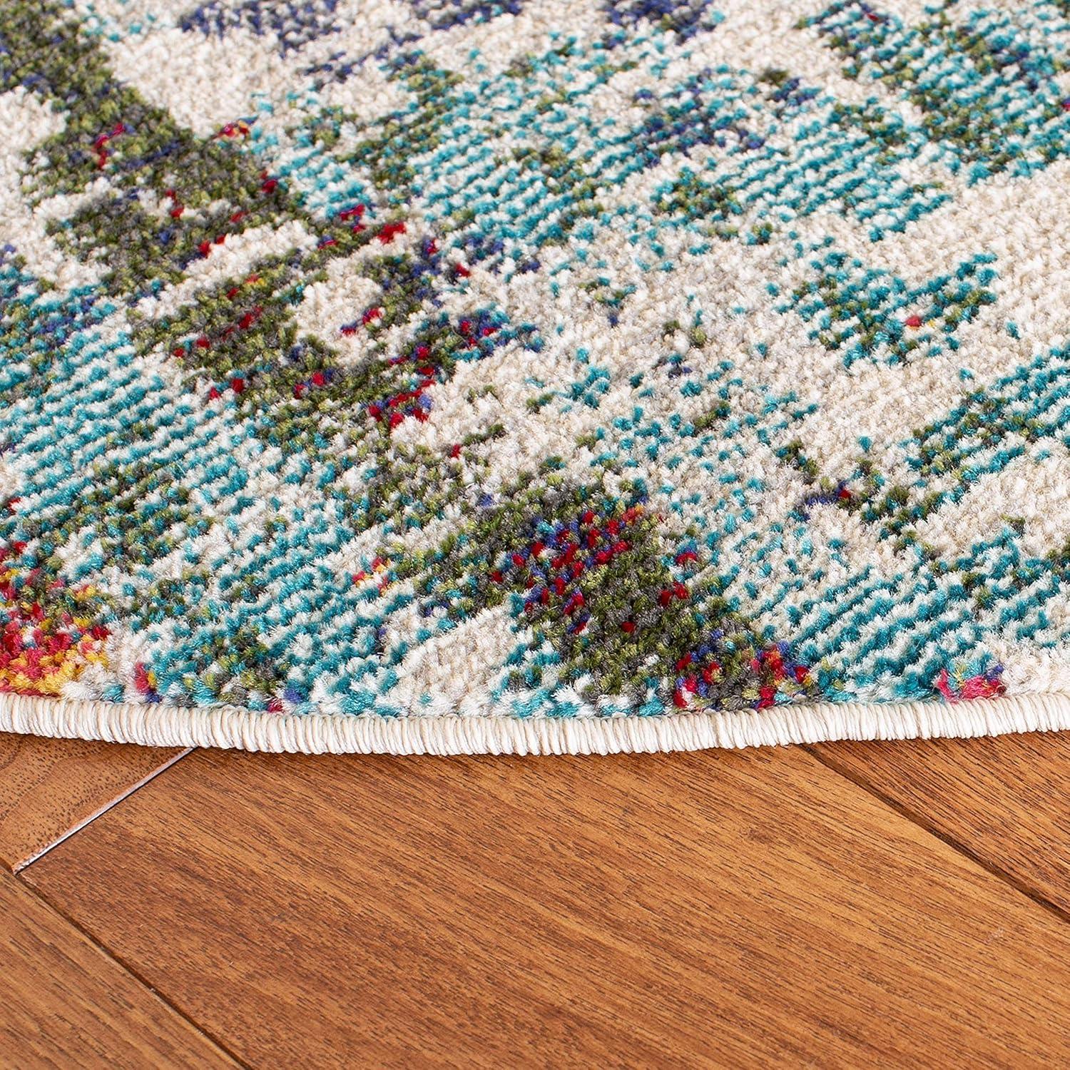 image:imageSAFAVIEH Area Rug 8x10 Madison Collection Large Blue amp Green Modern Abstract Design NonShedding amp Easy Cleaning Ideal for Living Room Bedroom Office Dining Space MAD469ABlueGreen