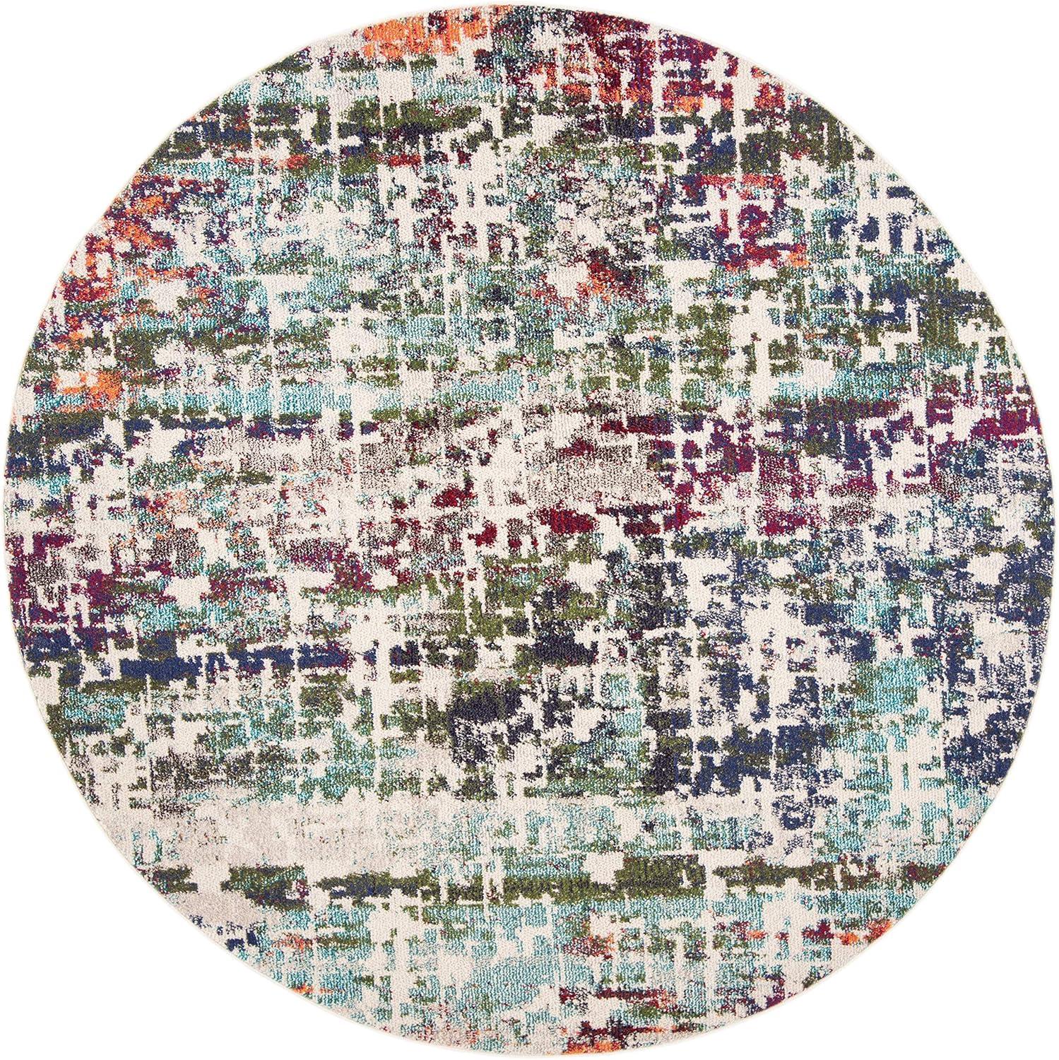image:imageSAFAVIEH Area Rug 8x10 Madison Collection Large Blue amp Green Modern Abstract Design NonShedding amp Easy Cleaning Ideal for Living Room Bedroom Office Dining Space MAD469ABlueGreen