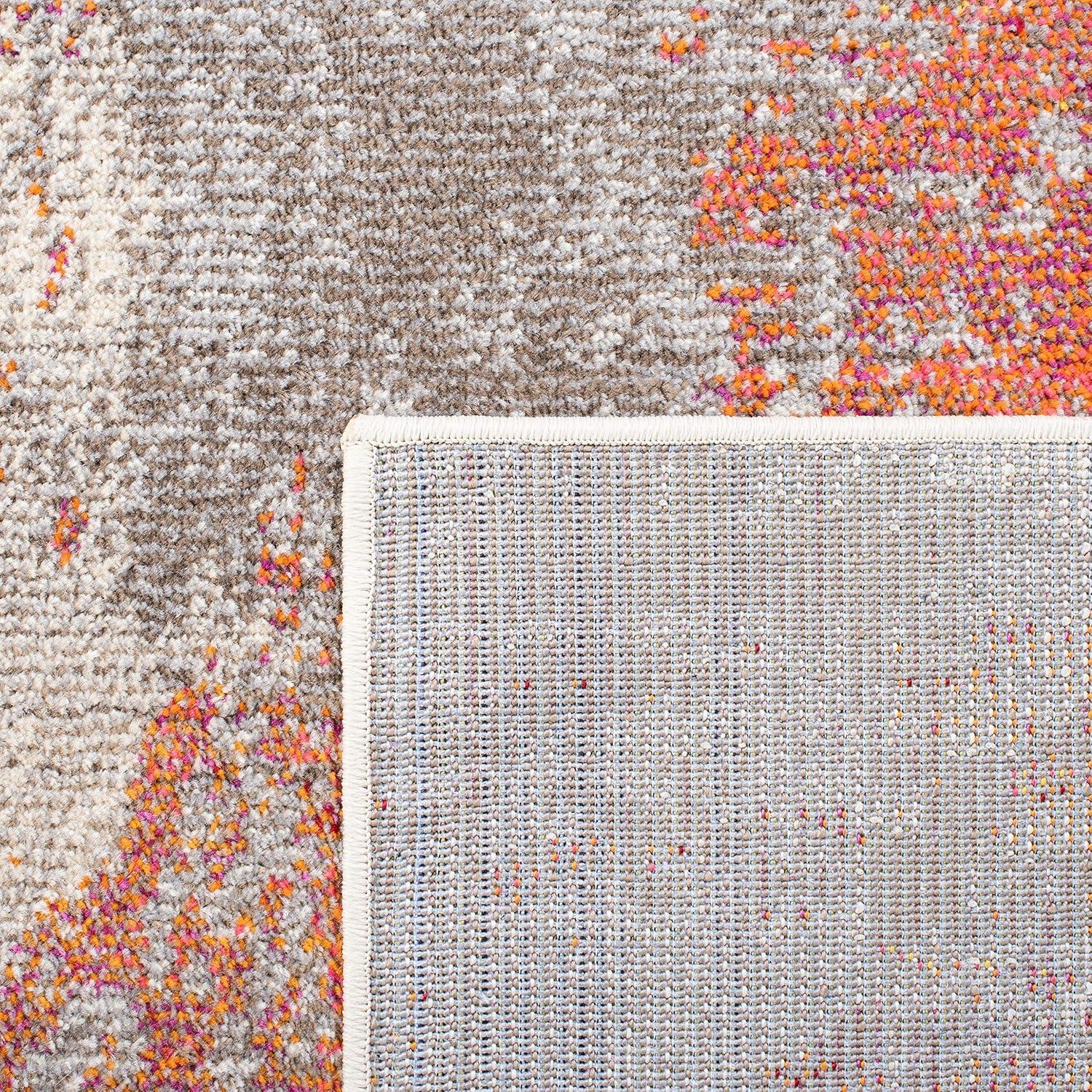 image:imageSAFAVIEH Area Rug 8x10 Madison Collection Large Blue amp Grey Modern Boho Abstract Design NonShedding amp Easy Cleaning Ideal for Living Room Bedroom Office Dining Space MAD440MGreyOrange