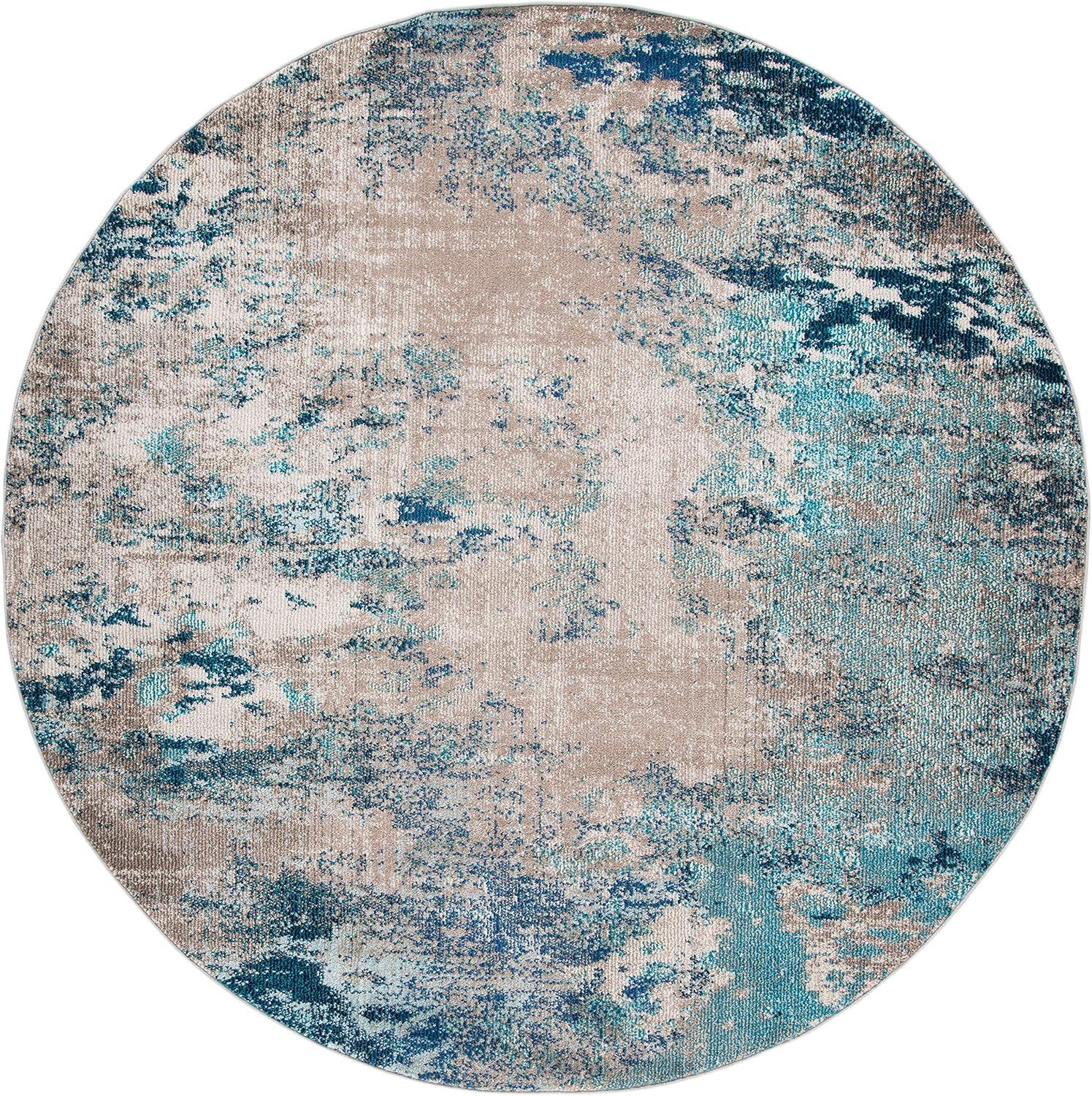 image:imageSAFAVIEH Area Rug 8x10 Madison Collection Large Blue amp Grey Modern Boho Abstract Design NonShedding amp Easy Cleaning Ideal for Living Room Bedroom Office Dining Space MAD440MBlueBeige