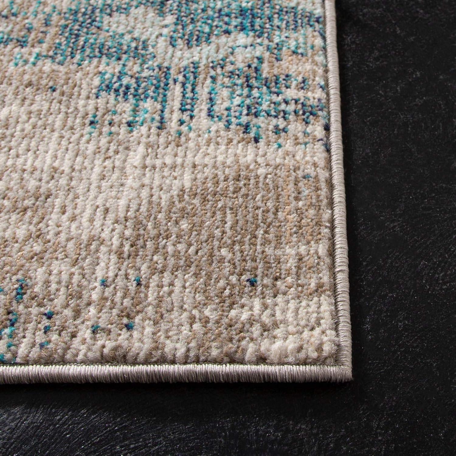 image:imageSAFAVIEH Area Rug 8x10 Madison Collection Large Blue amp Grey Modern Boho Abstract Design NonShedding amp Easy Cleaning Ideal for Living Room Bedroom Office Dining Space MAD440MBlueBeige