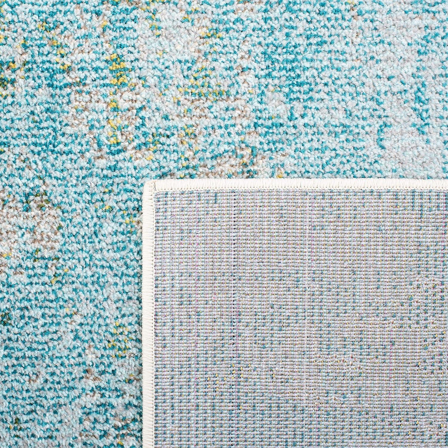 image:imageSAFAVIEH Area Rug 8x10 Madison Collection Large Blue amp Grey Modern Boho Abstract Design NonShedding amp Easy Cleaning Ideal for Living Room Bedroom Office Dining Space MAD440MLight BlueGreen