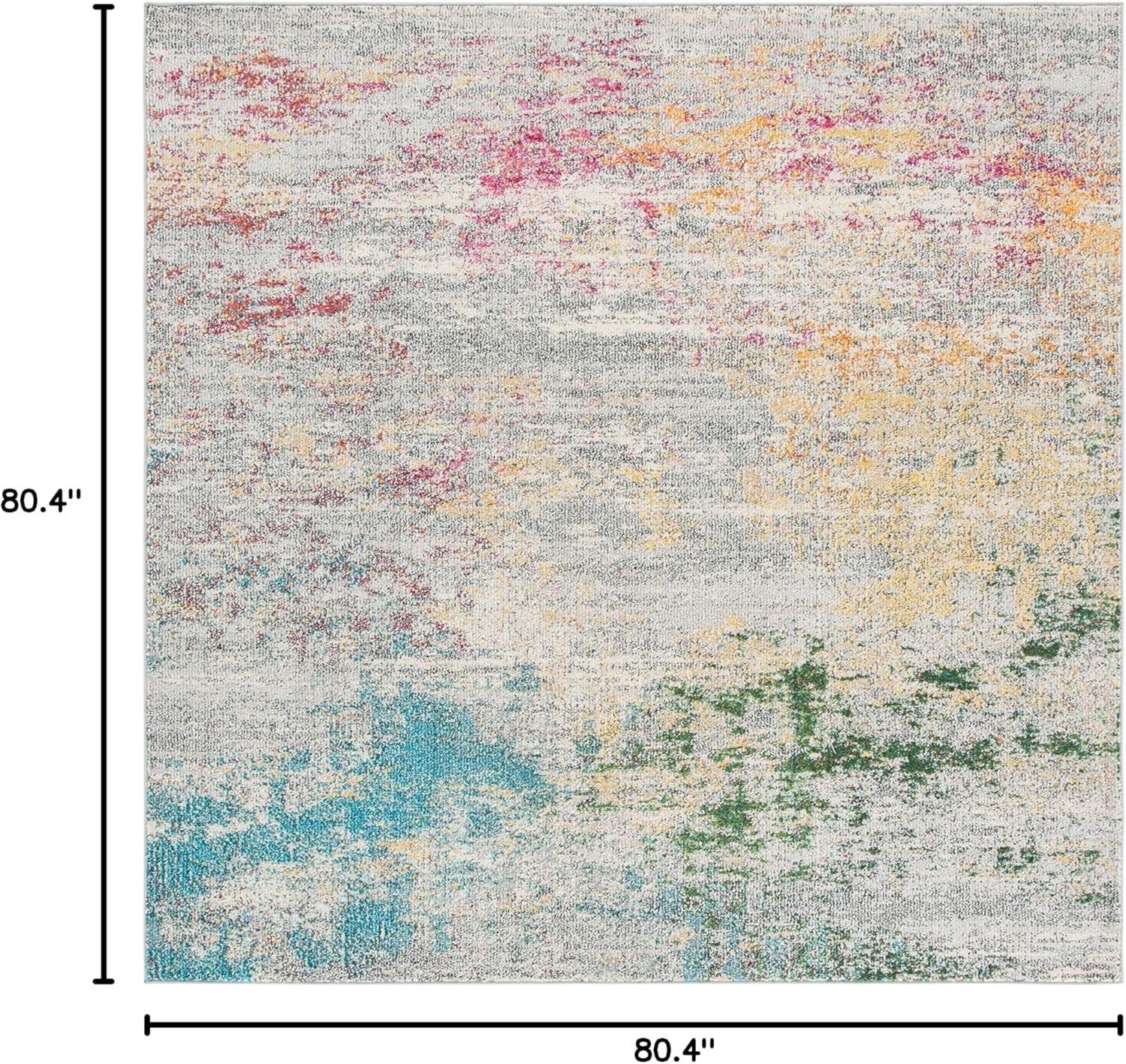 image:imageSAFAVIEH Area Rug 8x10 Madison Collection Large Blue amp Grey Modern Boho Abstract Design NonShedding amp Easy Cleaning Ideal for Living Room Bedroom Office Dining Space MAD440MGreyGold