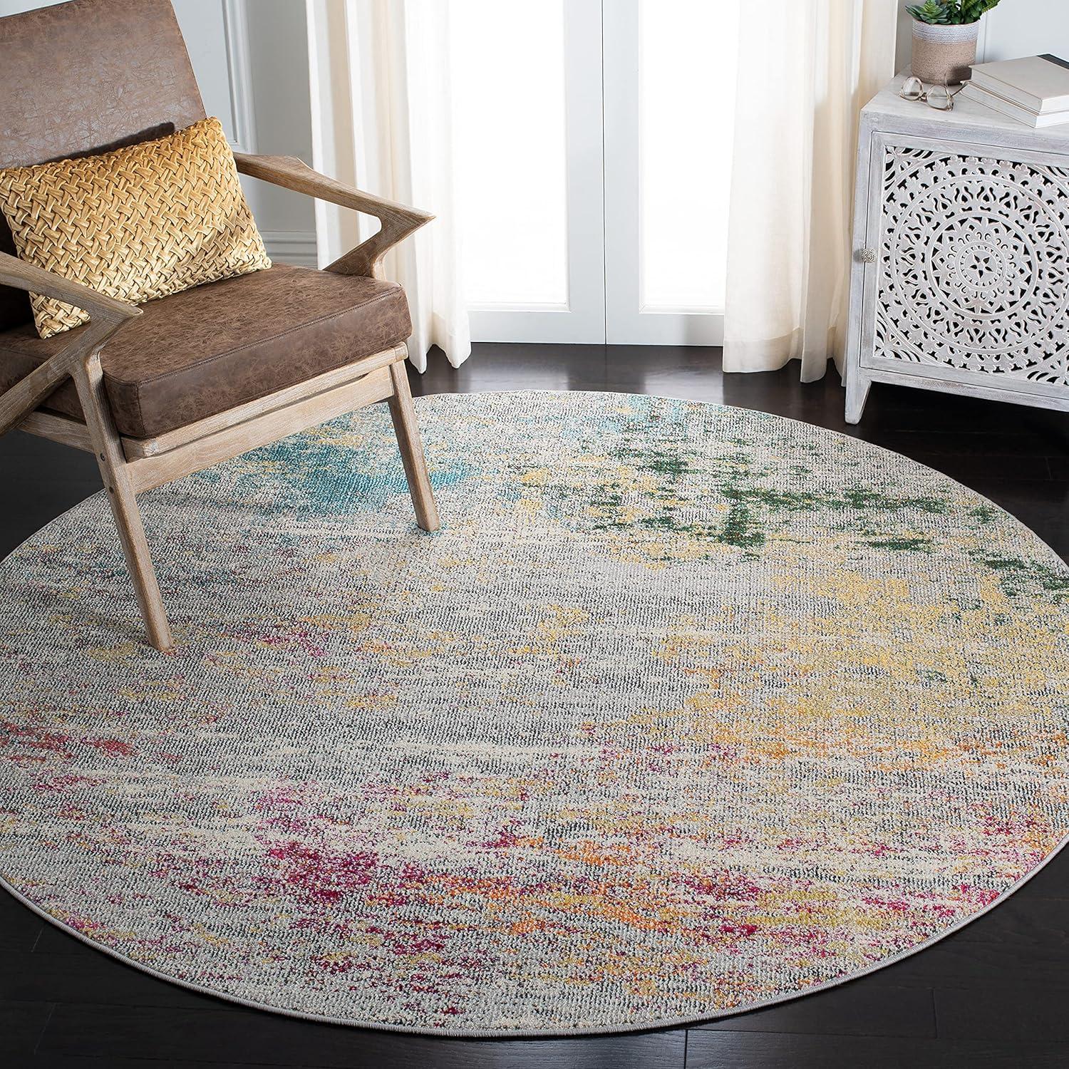 image:imageSAFAVIEH Area Rug 8x10 Madison Collection Large Blue amp Grey Modern Boho Abstract Design NonShedding amp Easy Cleaning Ideal for Living Room Bedroom Office Dining Space MAD440MGreyGold