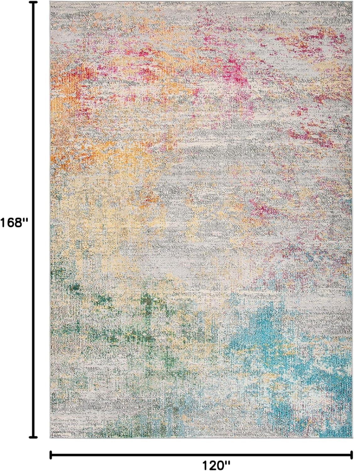 image:imageSAFAVIEH Area Rug 8x10 Madison Collection Large Blue amp Grey Modern Boho Abstract Design NonShedding amp Easy Cleaning Ideal for Living Room Bedroom Office Dining Space MAD440MGreyGold