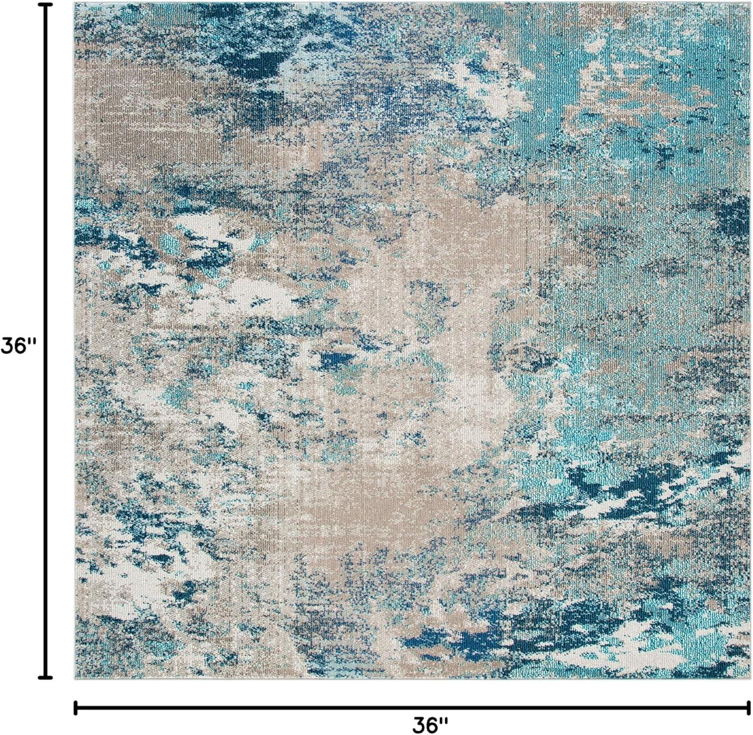image:imageSAFAVIEH Area Rug 8x10 Madison Collection Large Blue amp Grey Modern Boho Abstract Design NonShedding amp Easy Cleaning Ideal for Living Room Bedroom Office Dining Space MAD440MBlueBeige