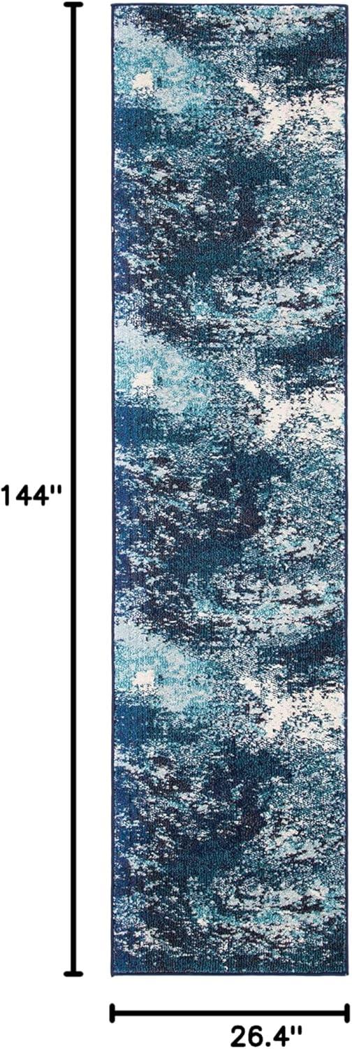 image:imageSAFAVIEH Area Rug 8x10 Madison Collection Large Blue amp Grey Modern Boho Abstract Design NonShedding amp Easy Cleaning Ideal for Living Room Bedroom Office Dining Space MAD440MNavyIvory