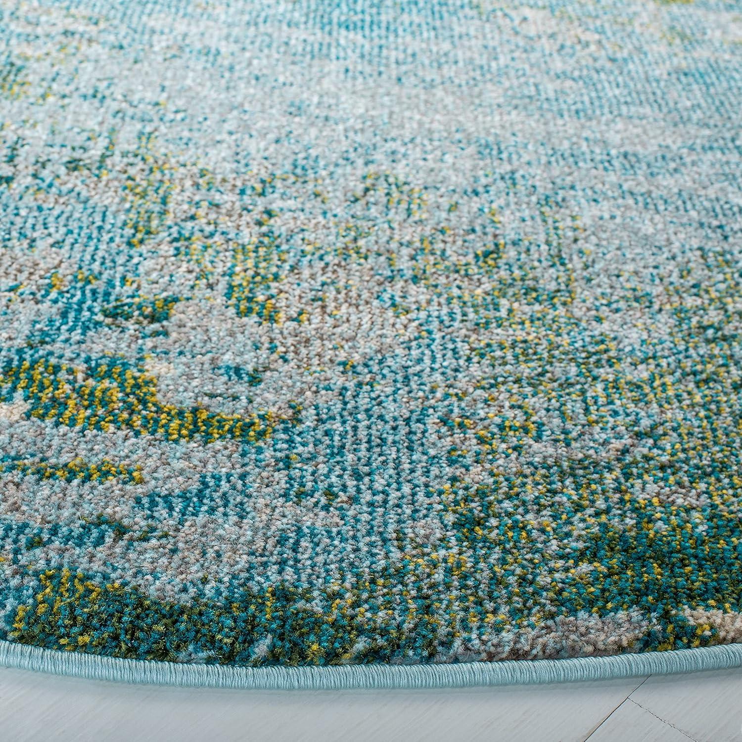 image:imageSAFAVIEH Area Rug 8x10 Madison Collection Large Blue amp Grey Modern Boho Abstract Design NonShedding amp Easy Cleaning Ideal for Living Room Bedroom Office Dining Space MAD440MLight BlueGreen
