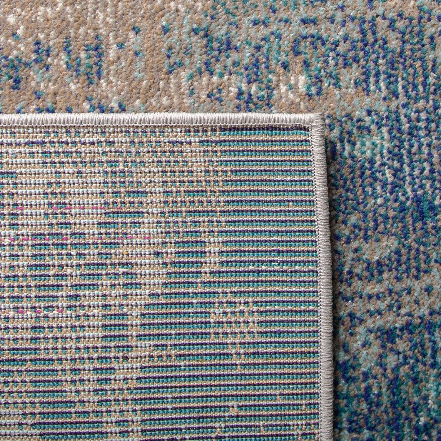image:imageSAFAVIEH Area Rug 8x10 Madison Collection Large Blue amp Grey Modern Boho Abstract Design NonShedding amp Easy Cleaning Ideal for Living Room Bedroom Office Dining Space MAD440MBlueBeige