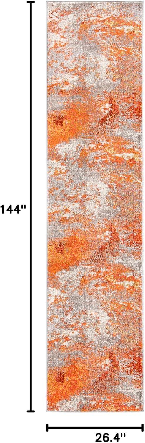 image:imageSAFAVIEH Area Rug 8x10 Madison Collection Large Blue amp Grey Modern Boho Abstract Design NonShedding amp Easy Cleaning Ideal for Living Room Bedroom Office Dining Space MAD440MGreyOrange