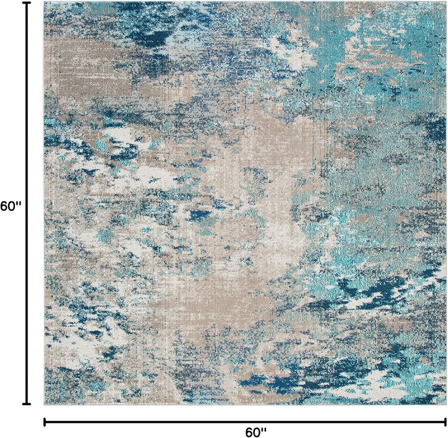 image:imageSAFAVIEH Area Rug 8x10 Madison Collection Large Blue amp Grey Modern Boho Abstract Design NonShedding amp Easy Cleaning Ideal for Living Room Bedroom Office Dining Space MAD440MBlueBeige