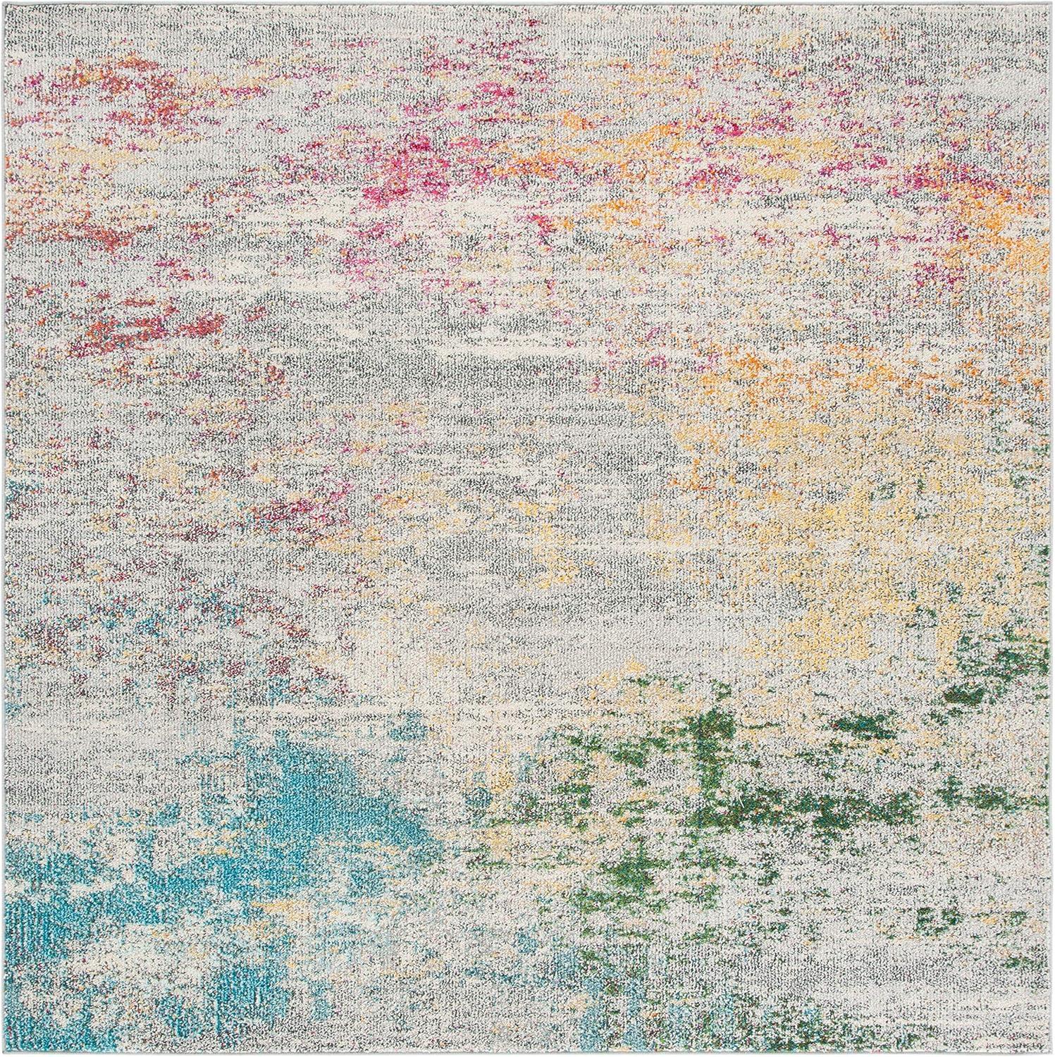 image:imageSAFAVIEH Area Rug 8x10 Madison Collection Large Blue amp Grey Modern Boho Abstract Design NonShedding amp Easy Cleaning Ideal for Living Room Bedroom Office Dining Space MAD440MGreyGold