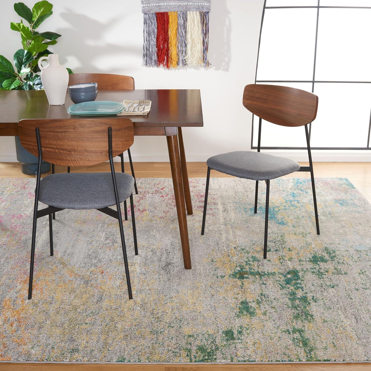 image:imageSAFAVIEH Area Rug 8x10 Madison Collection Large Blue amp Grey Modern Boho Abstract Design NonShedding amp Easy Cleaning Ideal for Living Room Bedroom Office Dining Space MAD440MGreyGold