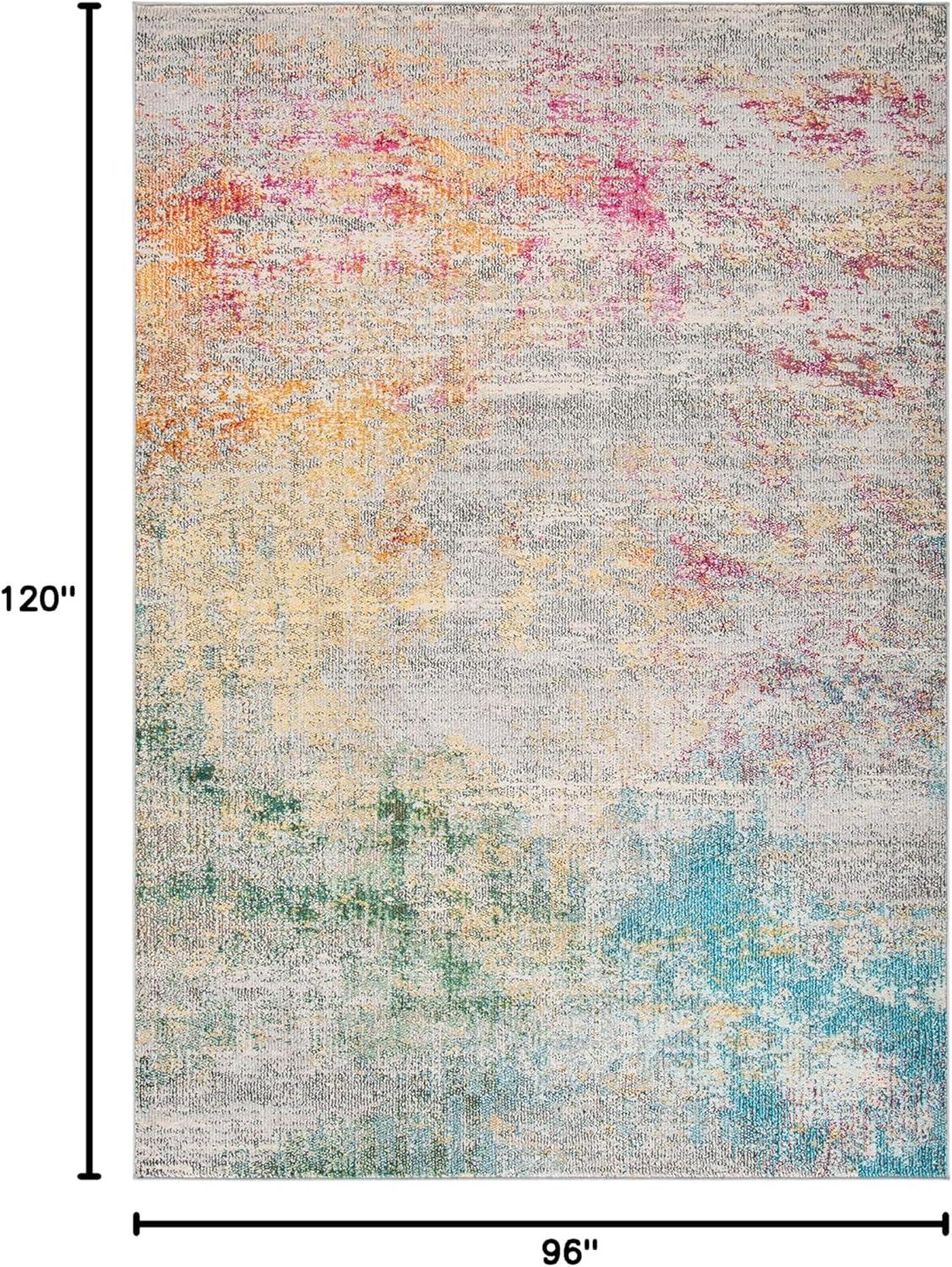 image:imageSAFAVIEH Area Rug 8x10 Madison Collection Large Blue amp Grey Modern Boho Abstract Design NonShedding amp Easy Cleaning Ideal for Living Room Bedroom Office Dining Space MAD440MGreyGold