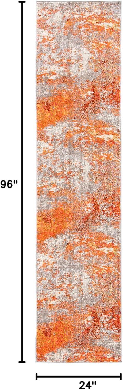 image:imageSAFAVIEH Area Rug 8x10 Madison Collection Large Blue amp Grey Modern Boho Abstract Design NonShedding amp Easy Cleaning Ideal for Living Room Bedroom Office Dining Space MAD440MGreyOrange