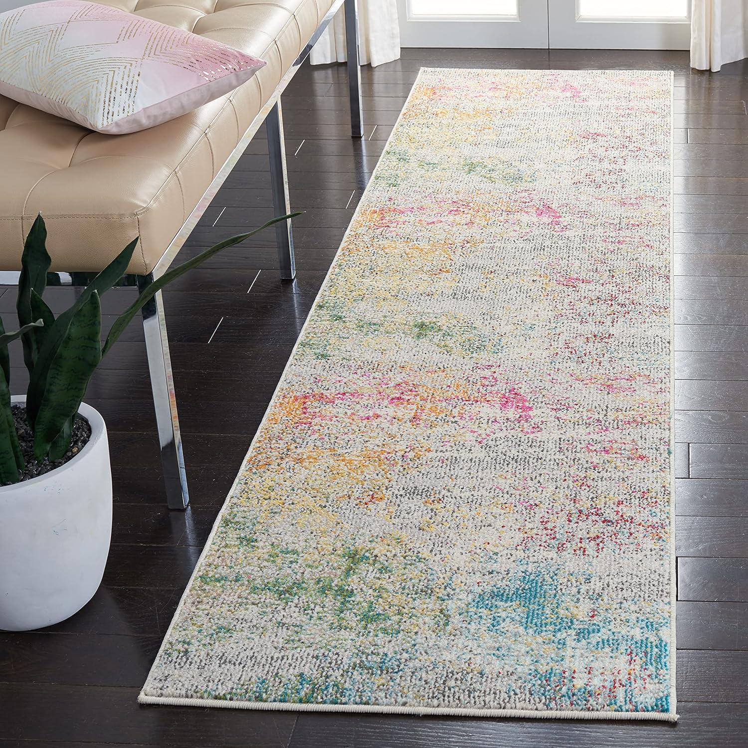 image:imageSAFAVIEH Area Rug 8x10 Madison Collection Large Blue amp Grey Modern Boho Abstract Design NonShedding amp Easy Cleaning Ideal for Living Room Bedroom Office Dining Space MAD440MGreyGold