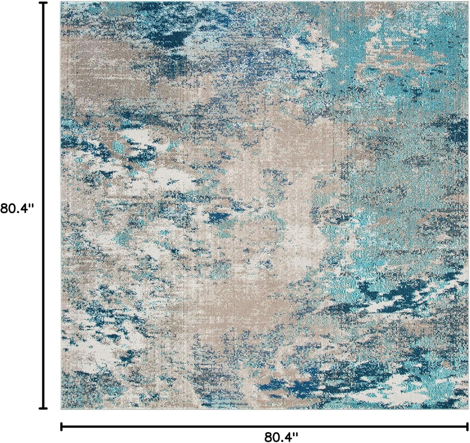 image:imageSAFAVIEH Area Rug 8x10 Madison Collection Large Blue amp Grey Modern Boho Abstract Design NonShedding amp Easy Cleaning Ideal for Living Room Bedroom Office Dining Space MAD440MBlueBeige