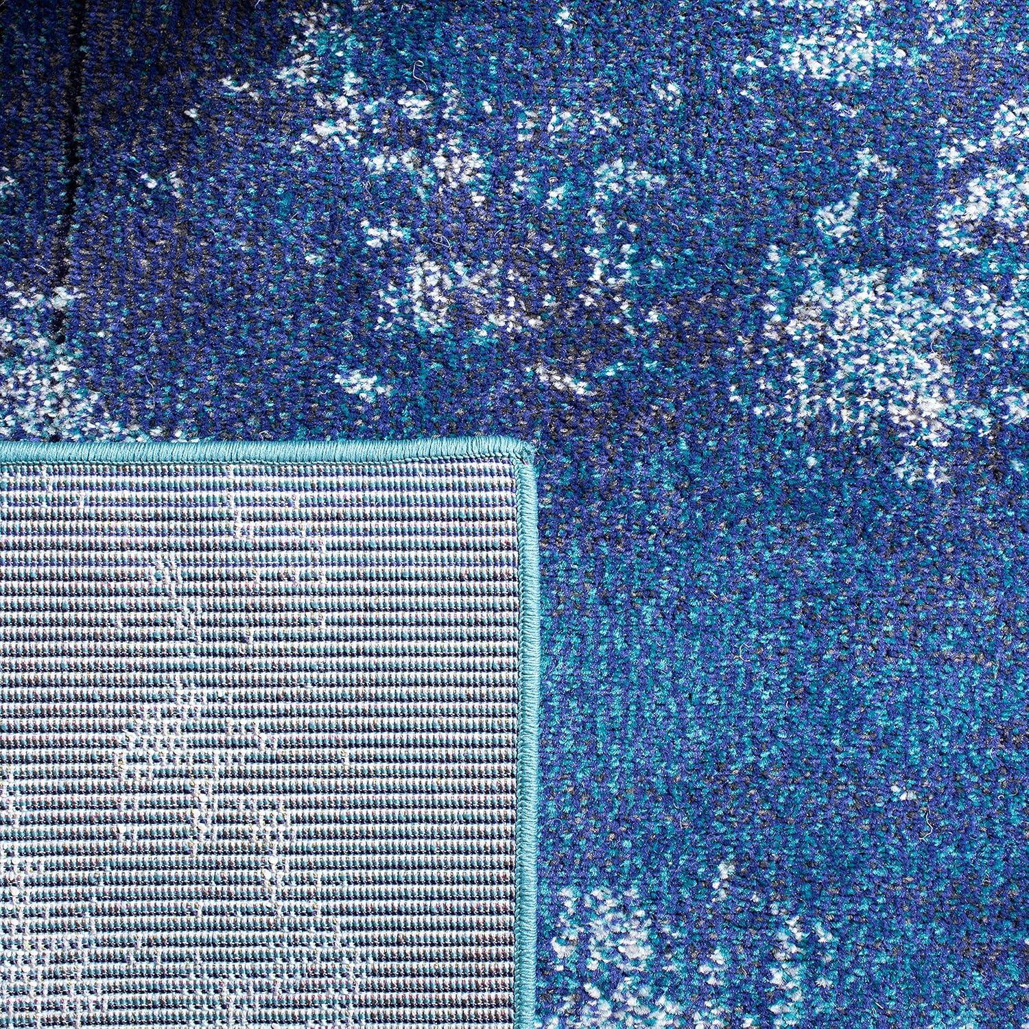 image:imageSAFAVIEH Area Rug 8x10 Madison Collection Large Blue amp Grey Modern Boho Abstract Design NonShedding amp Easy Cleaning Ideal for Living Room Bedroom Office Dining Space MAD440MNavyIvory