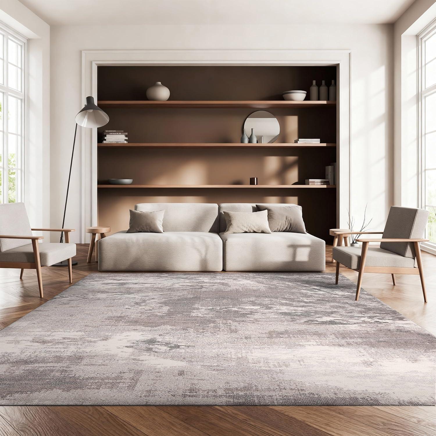 image:imageSAFAVIEH Area Rug 8x10 Madison Collection Large Blue amp Grey Modern Boho Abstract Design NonShedding amp Easy Cleaning Ideal for Living Room Bedroom Office Dining Space MAD440MBeigeGrey