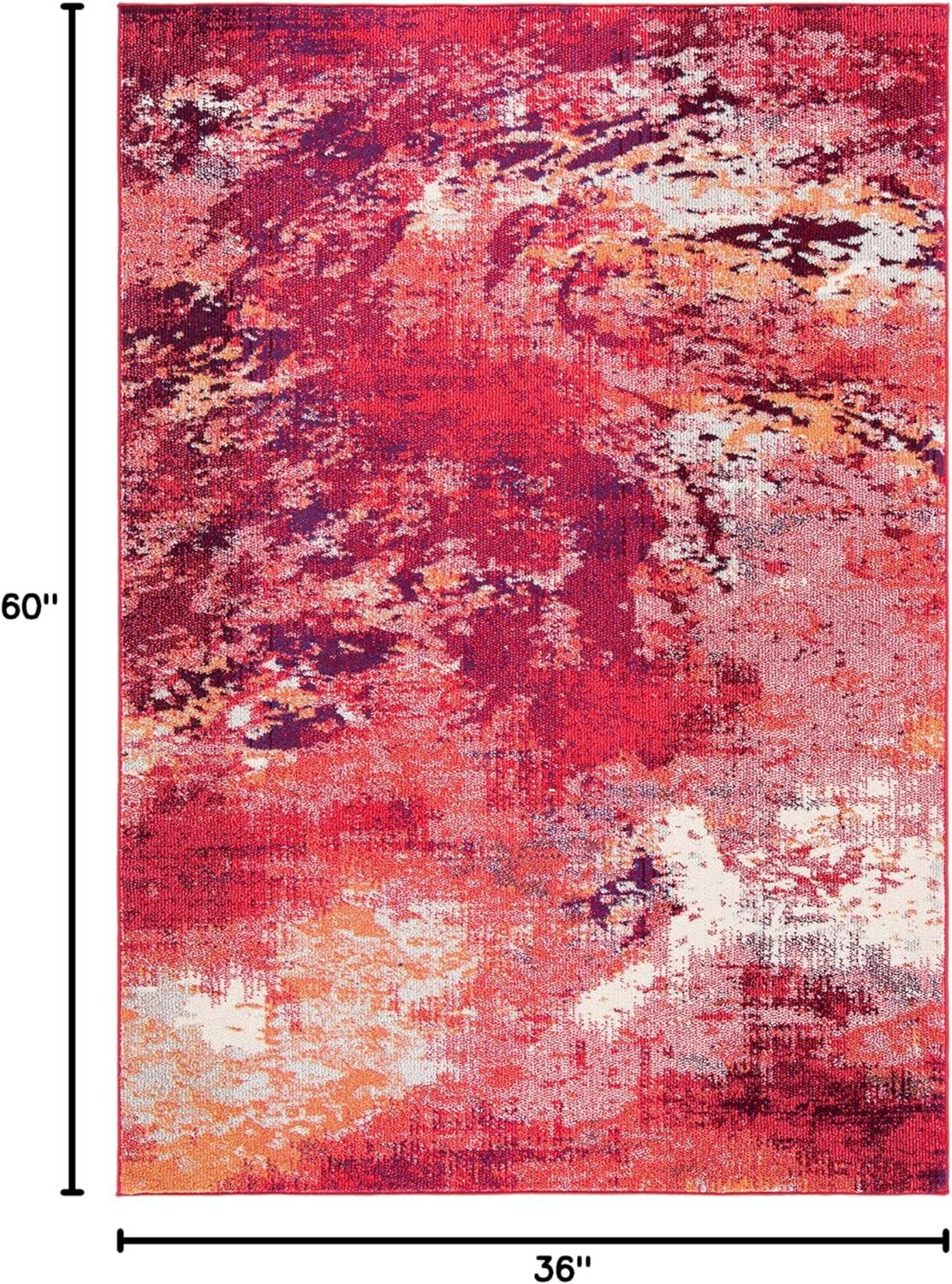 image:imageSAFAVIEH Area Rug 8x10 Madison Collection Large Blue amp Grey Modern Boho Abstract Design NonShedding amp Easy Cleaning Ideal for Living Room Bedroom Office Dining Space MAD440MRedIvory