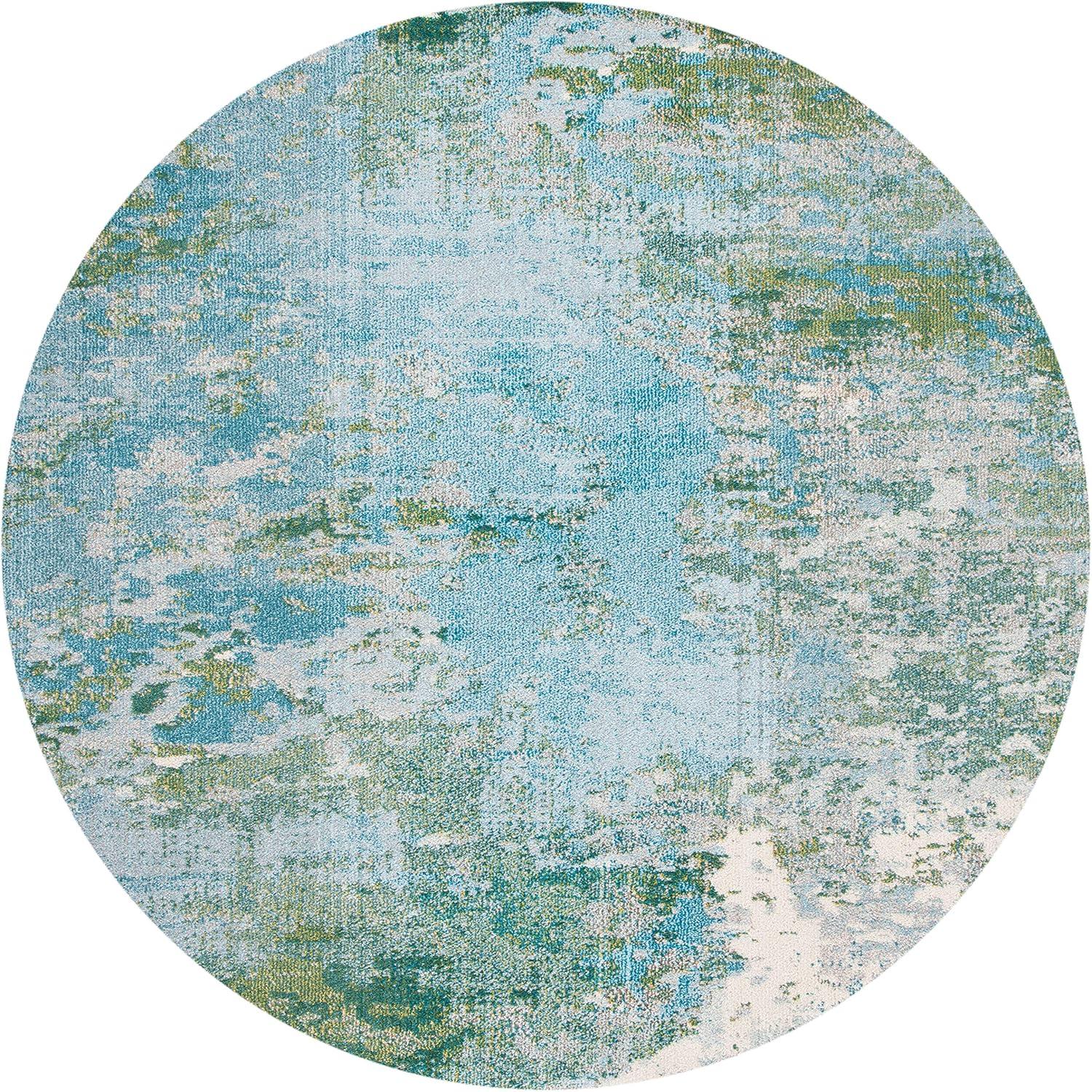 image:imageSAFAVIEH Area Rug 8x10 Madison Collection Large Blue amp Grey Modern Boho Abstract Design NonShedding amp Easy Cleaning Ideal for Living Room Bedroom Office Dining Space MAD440MLight BlueGreen