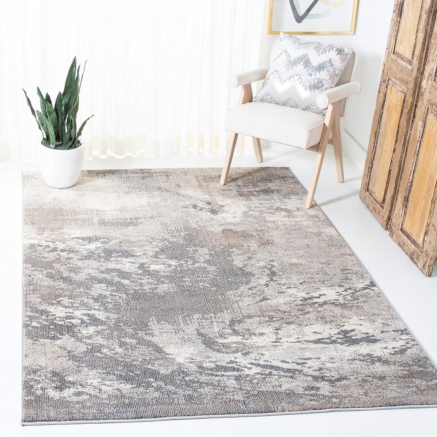 image:imageSAFAVIEH Area Rug 8x10 Madison Collection Large Blue amp Grey Modern Boho Abstract Design NonShedding amp Easy Cleaning Ideal for Living Room Bedroom Office Dining Space MAD440MBeigeGrey