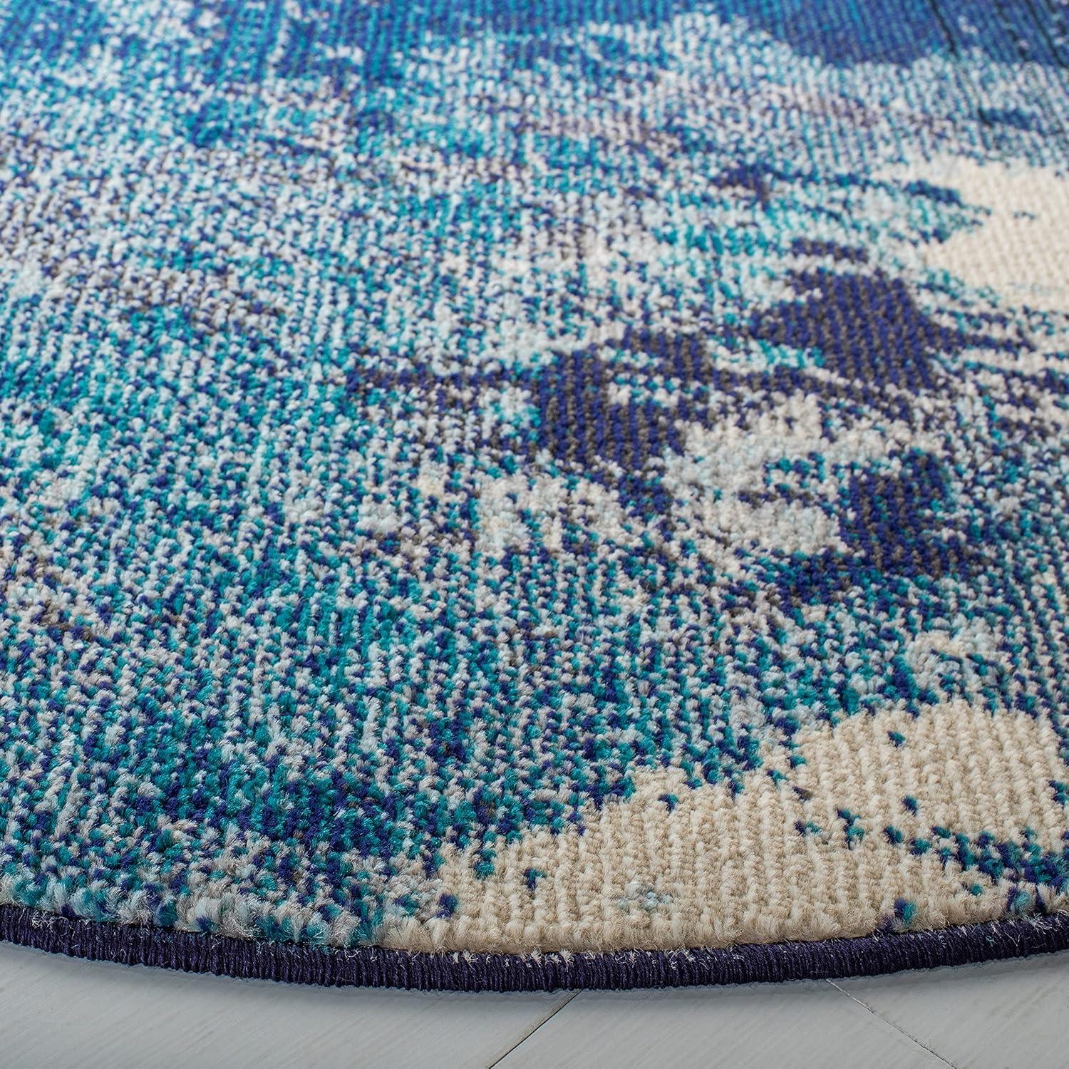 image:imageSAFAVIEH Area Rug 8x10 Madison Collection Large Blue amp Grey Modern Boho Abstract Design NonShedding amp Easy Cleaning Ideal for Living Room Bedroom Office Dining Space MAD440MNavyIvory