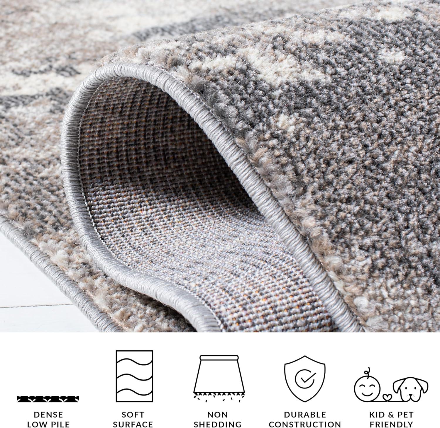 image:imageSAFAVIEH Area Rug 8x10 Madison Collection Large Blue amp Grey Modern Boho Abstract Design NonShedding amp Easy Cleaning Ideal for Living Room Bedroom Office Dining Space MAD440MBeigeGrey