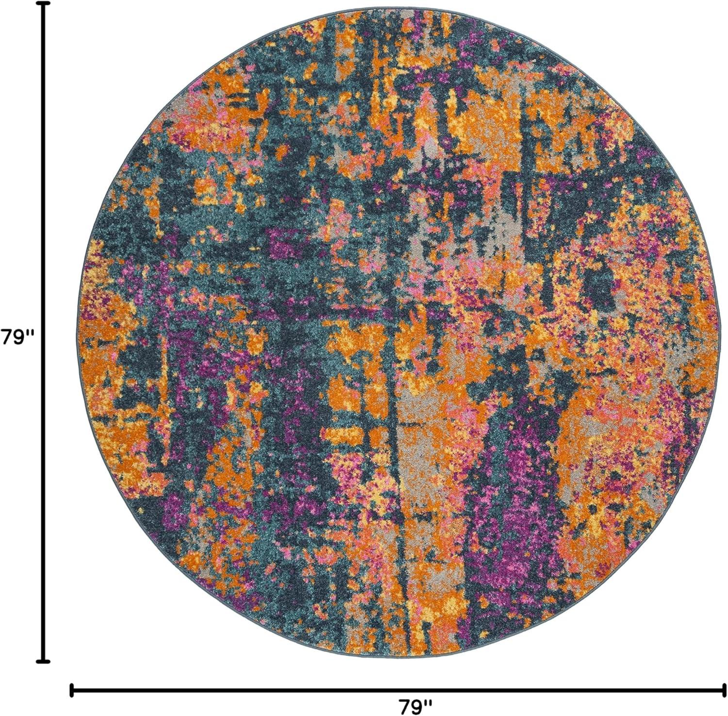image:imageSAFAVIEH Area Rug 8x10 Madison Collection Large Ivory amp Blue Modern Boho Abstract Design NonShedding amp Easy Cleaning Ideal for Living Room Bedroom Office Dining Space MAD143BBlueOrange