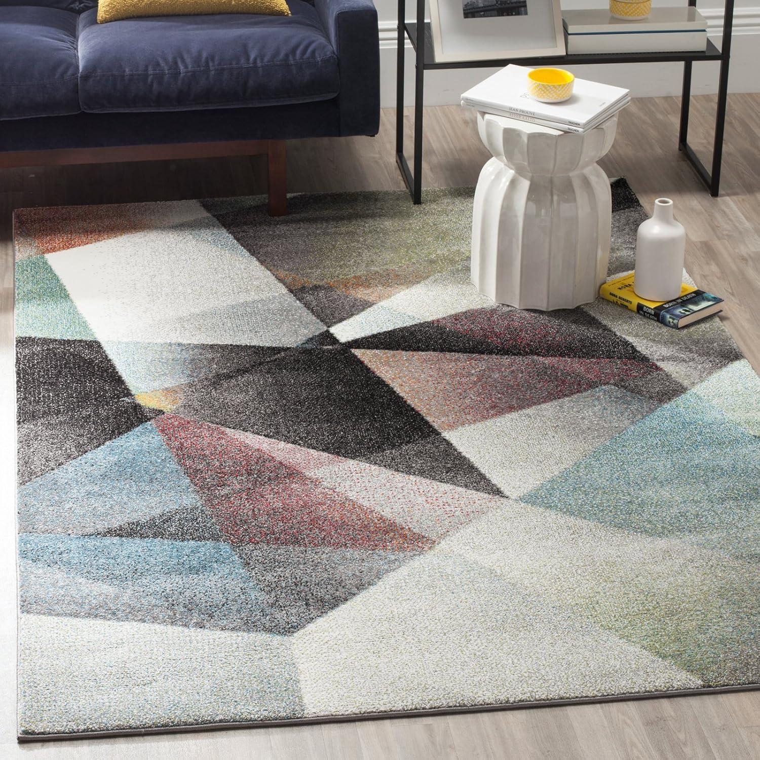image:imageSAFAVIEH Area Rug 8x10 Porcello Collection Large Grey amp Multi Modern Abstract Design NonShedding amp Easy Cleaning Ideal for Living Room Bedroom Office Dining Space PRL6939BGreyMulti