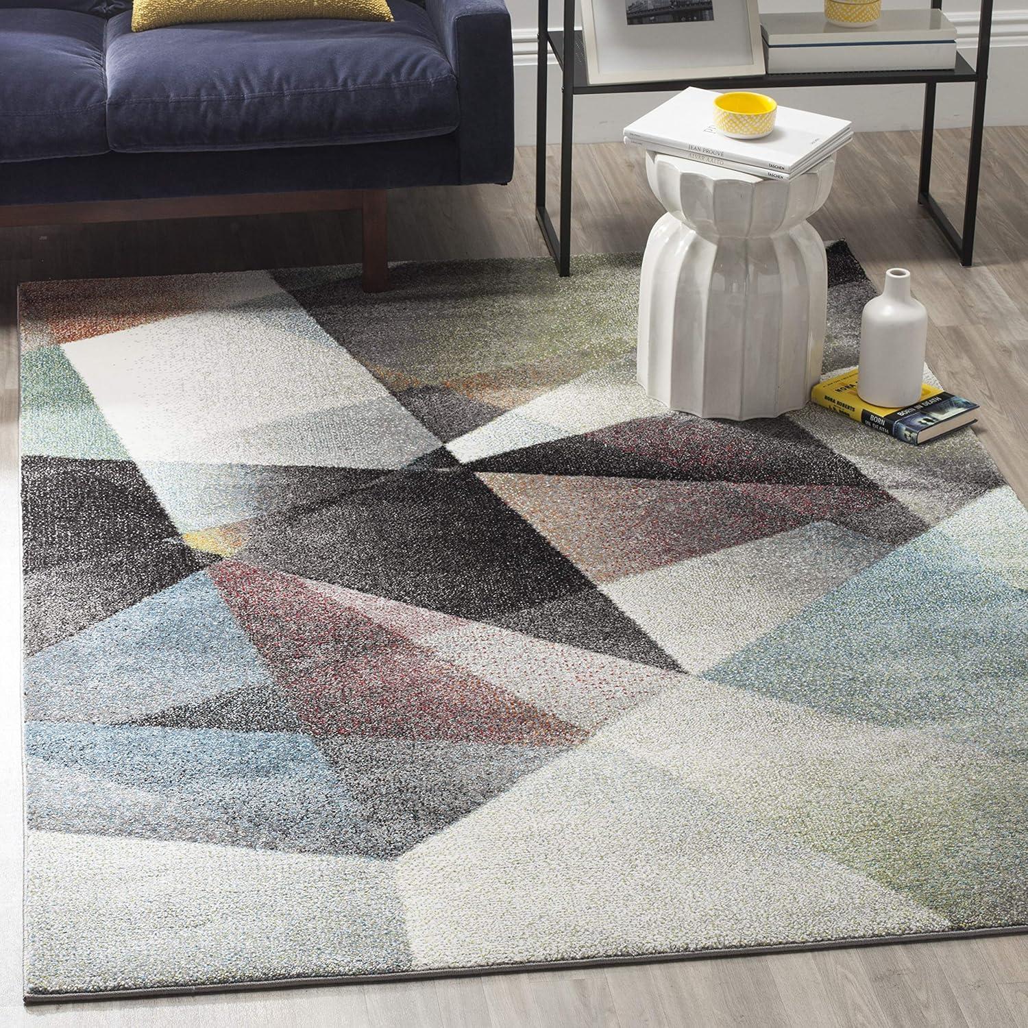 image:imageSAFAVIEH Area Rug 8x10 Porcello Collection Large Grey amp Multi Modern Abstract Design NonShedding amp Easy Cleaning Ideal for Living Room Bedroom Office Dining Space PRL6939BGreyMulti