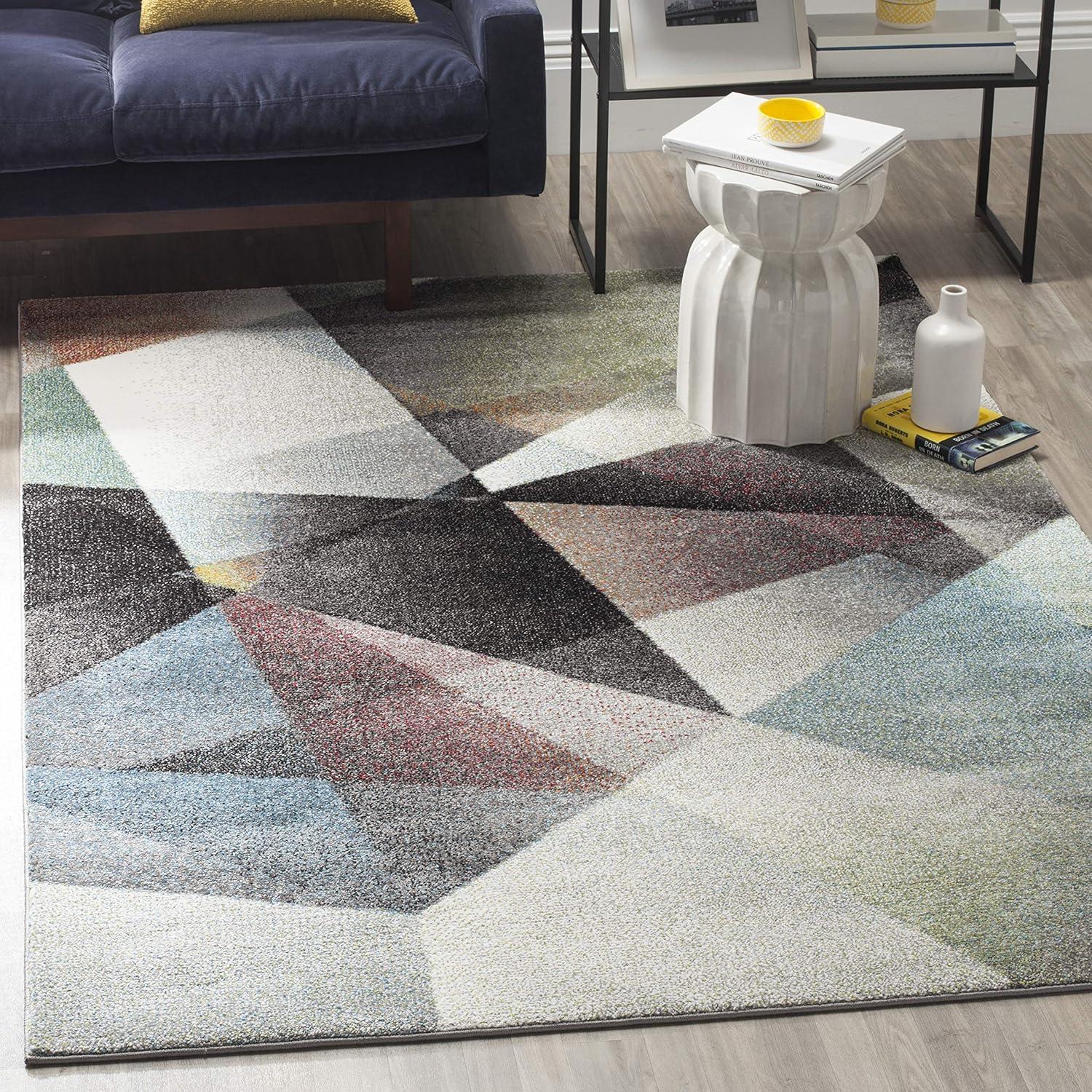 image:imageSAFAVIEH Area Rug 8x10 Porcello Collection Large Grey amp Multi Modern Abstract Design NonShedding amp Easy Cleaning Ideal for Living Room Bedroom Office Dining Space PRL6939BGreyMulti