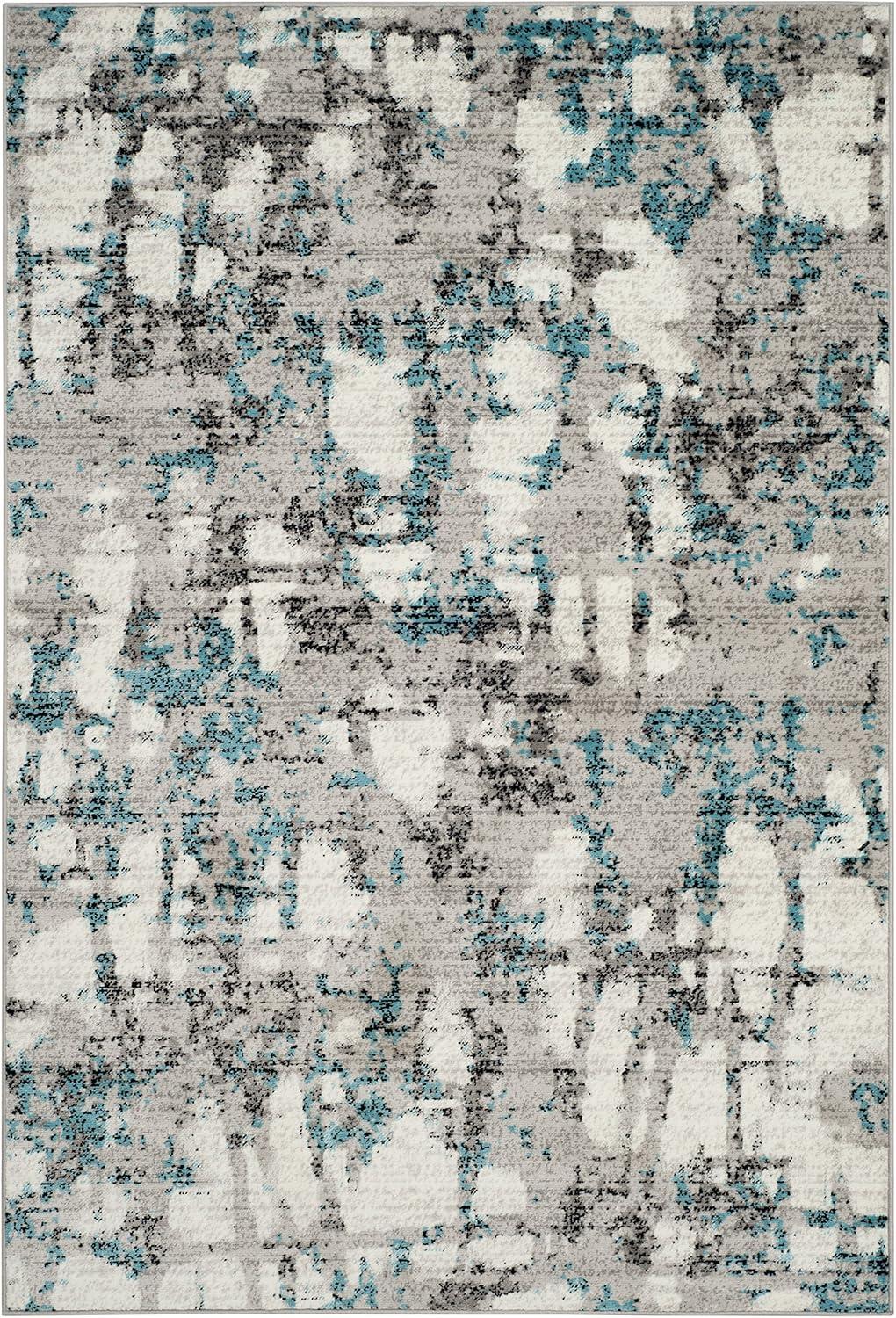 image:imageSAFAVIEH Area Rug 8x10 Skyler Collection Large Grey amp Purple Modern Abstract Design NonShedding amp Easy Cleaning Ideal for Living Room Bedroom Office Dining Space SKY193RGreyBlue