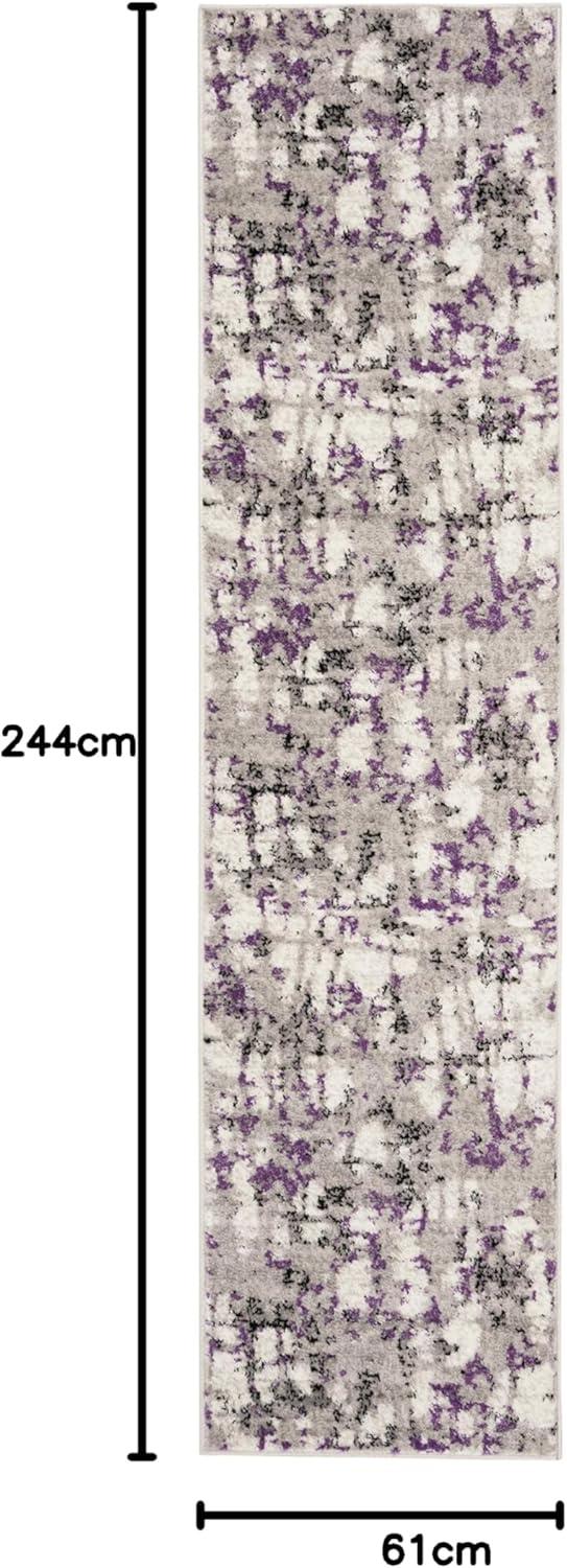 image:imageSAFAVIEH Area Rug 8x10 Skyler Collection Large Grey amp Purple Modern Abstract Design NonShedding amp Easy Cleaning Ideal for Living Room Bedroom Office Dining Space SKY193RGreyPurple