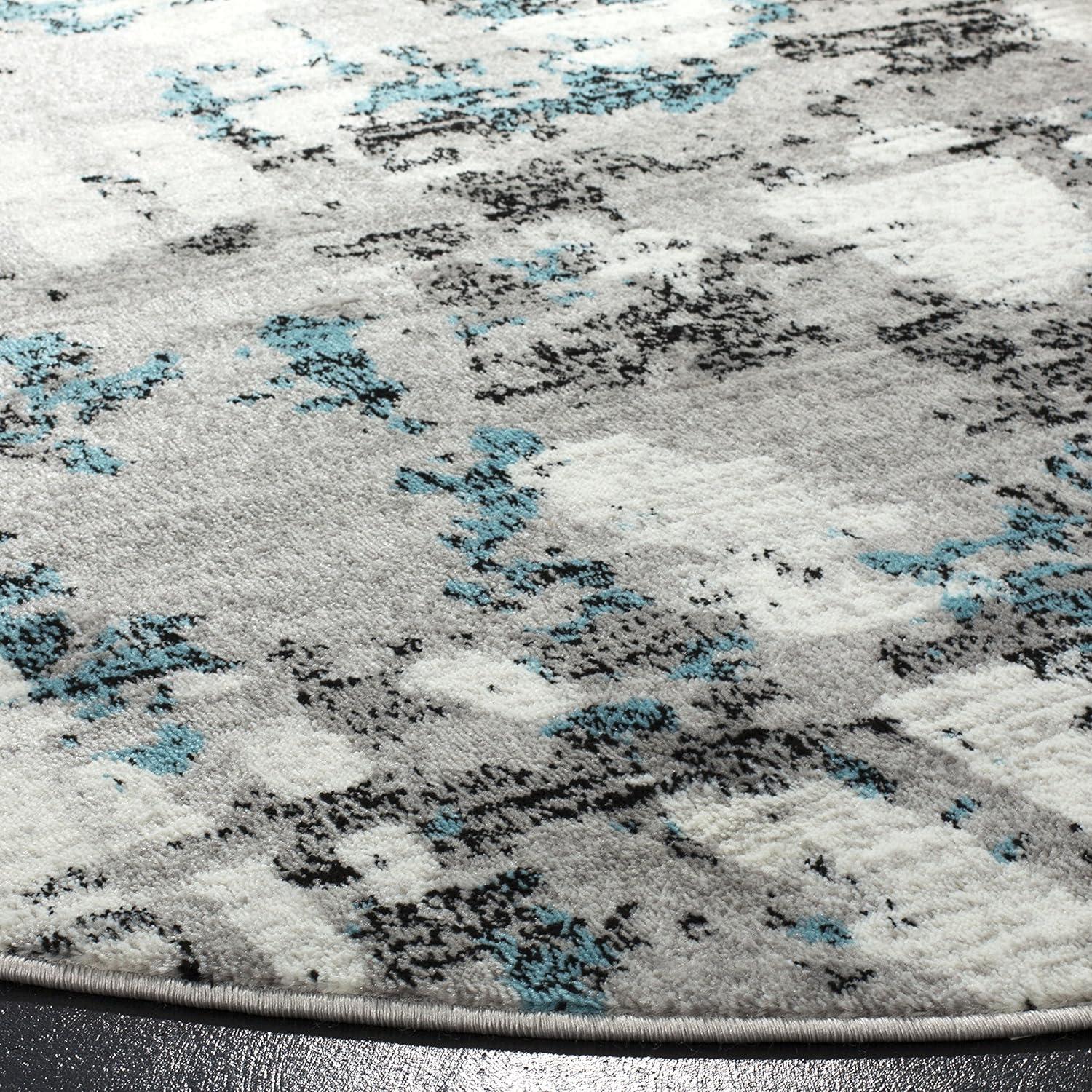 image:imageSAFAVIEH Area Rug 8x10 Skyler Collection Large Grey amp Purple Modern Abstract Design NonShedding amp Easy Cleaning Ideal for Living Room Bedroom Office Dining Space SKY193RGreyBlue