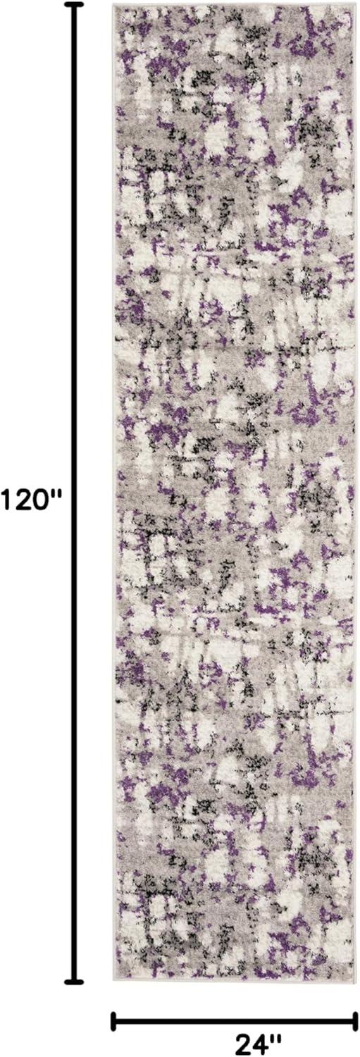 image:imageSAFAVIEH Area Rug 8x10 Skyler Collection Large Grey amp Purple Modern Abstract Design NonShedding amp Easy Cleaning Ideal for Living Room Bedroom Office Dining Space SKY193RGreyPurple
