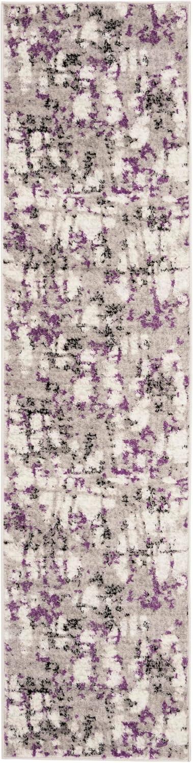 image:imageSAFAVIEH Area Rug 8x10 Skyler Collection Large Grey amp Purple Modern Abstract Design NonShedding amp Easy Cleaning Ideal for Living Room Bedroom Office Dining Space SKY193RGreyPurple