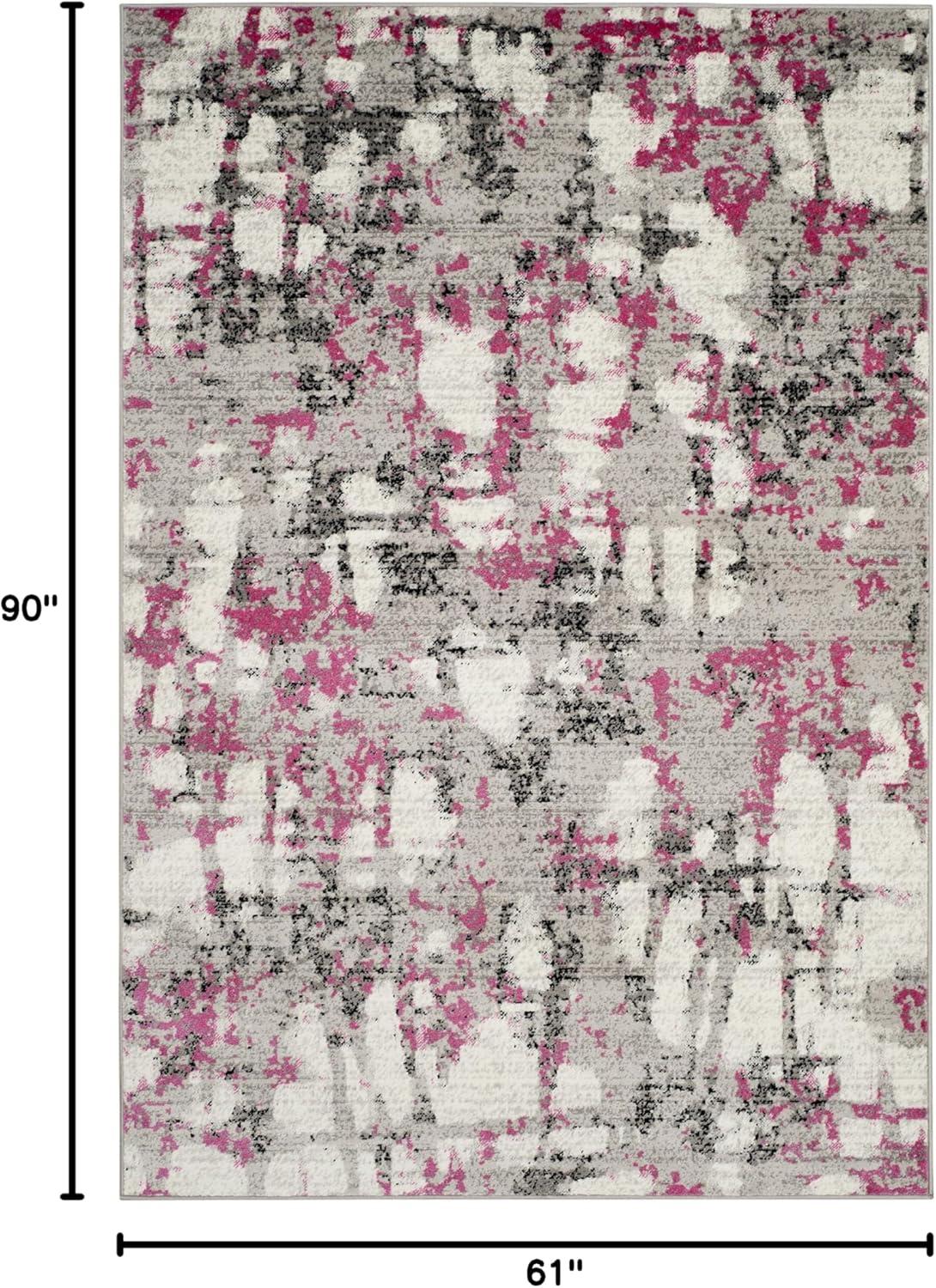 image:imageSAFAVIEH Area Rug 8x10 Skyler Collection Large Grey amp Purple Modern Abstract Design NonShedding amp Easy Cleaning Ideal for Living Room Bedroom Office Dining Space SKY193RGreyPink