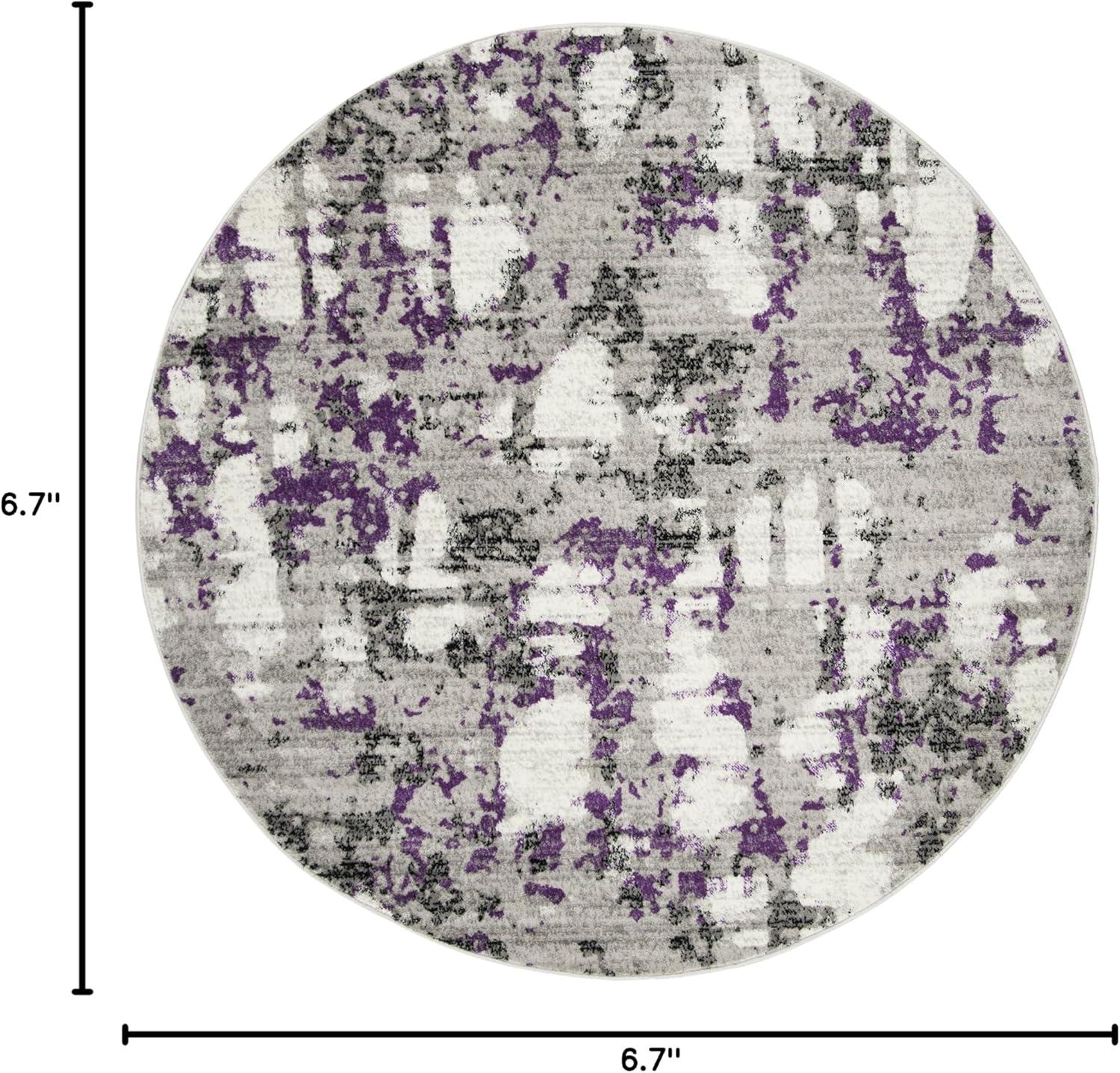 image:imageSAFAVIEH Area Rug 8x10 Skyler Collection Large Grey amp Purple Modern Abstract Design NonShedding amp Easy Cleaning Ideal for Living Room Bedroom Office Dining Space SKY193RGreyPurple