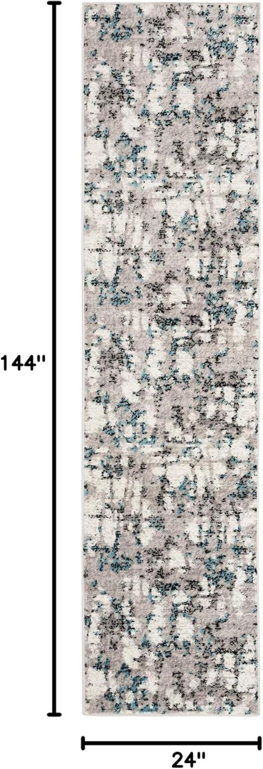 image:imageSAFAVIEH Area Rug 8x10 Skyler Collection Large Grey amp Purple Modern Abstract Design NonShedding amp Easy Cleaning Ideal for Living Room Bedroom Office Dining Space SKY193RGreyBlue