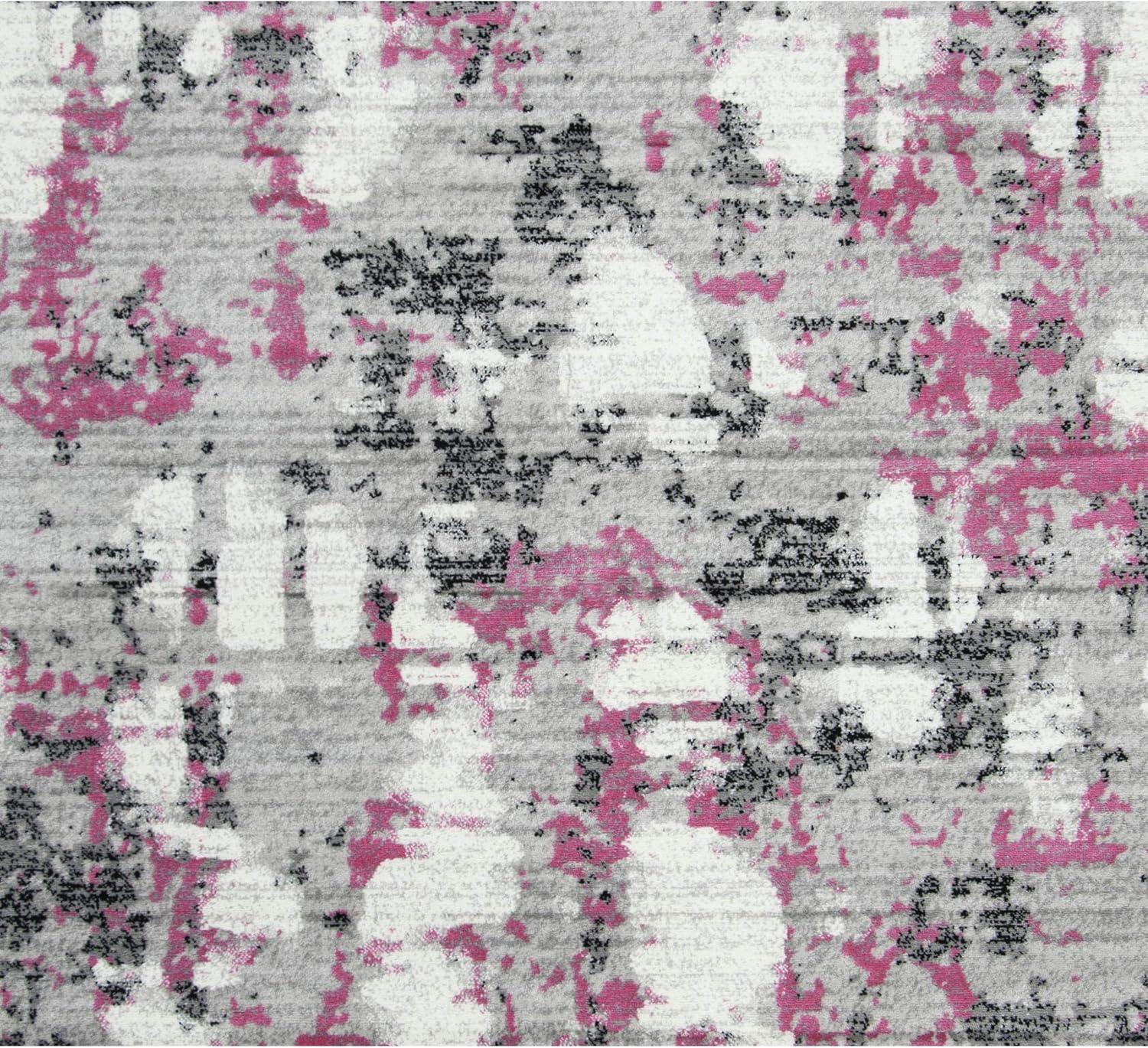 image:imageSAFAVIEH Area Rug 8x10 Skyler Collection Large Grey amp Purple Modern Abstract Design NonShedding amp Easy Cleaning Ideal for Living Room Bedroom Office Dining Space SKY193RGreyPink